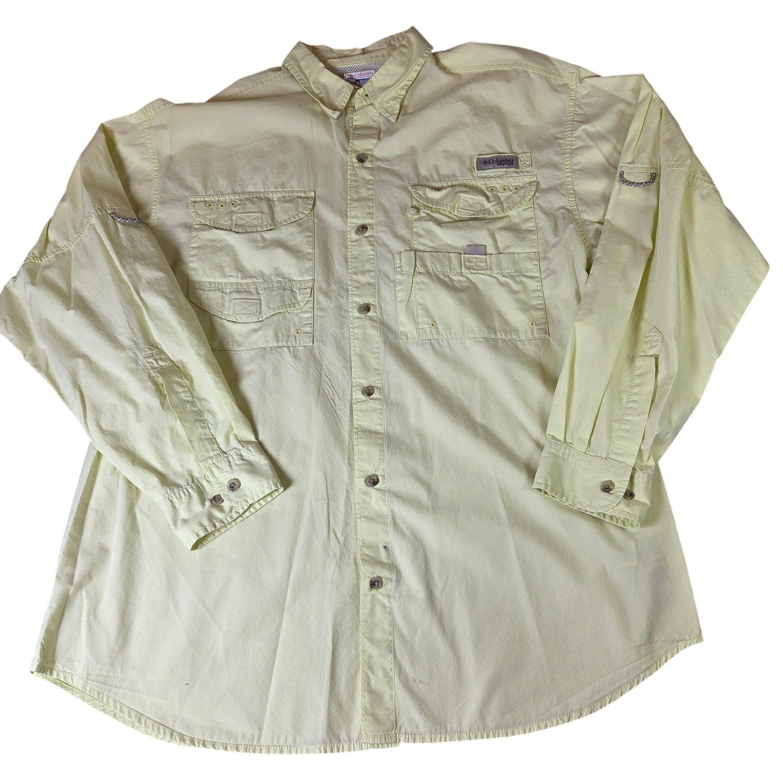 Columbia PFG Men’s L Long Sleeve Button Down Fishing Shirt Vented