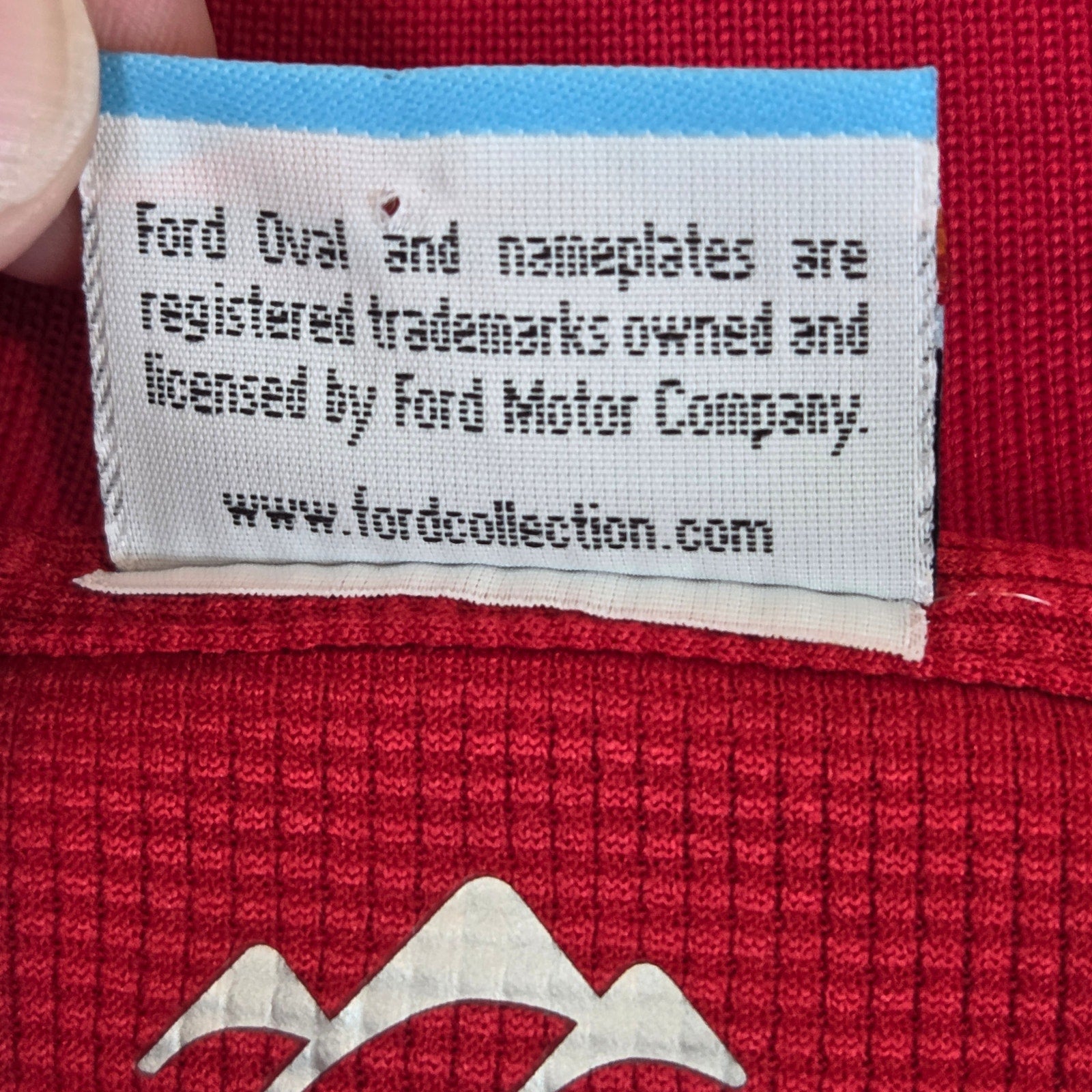 Ford Mustang Tri-Mountain Performance Polo Shirt Men’s L Red Embroidered Logo