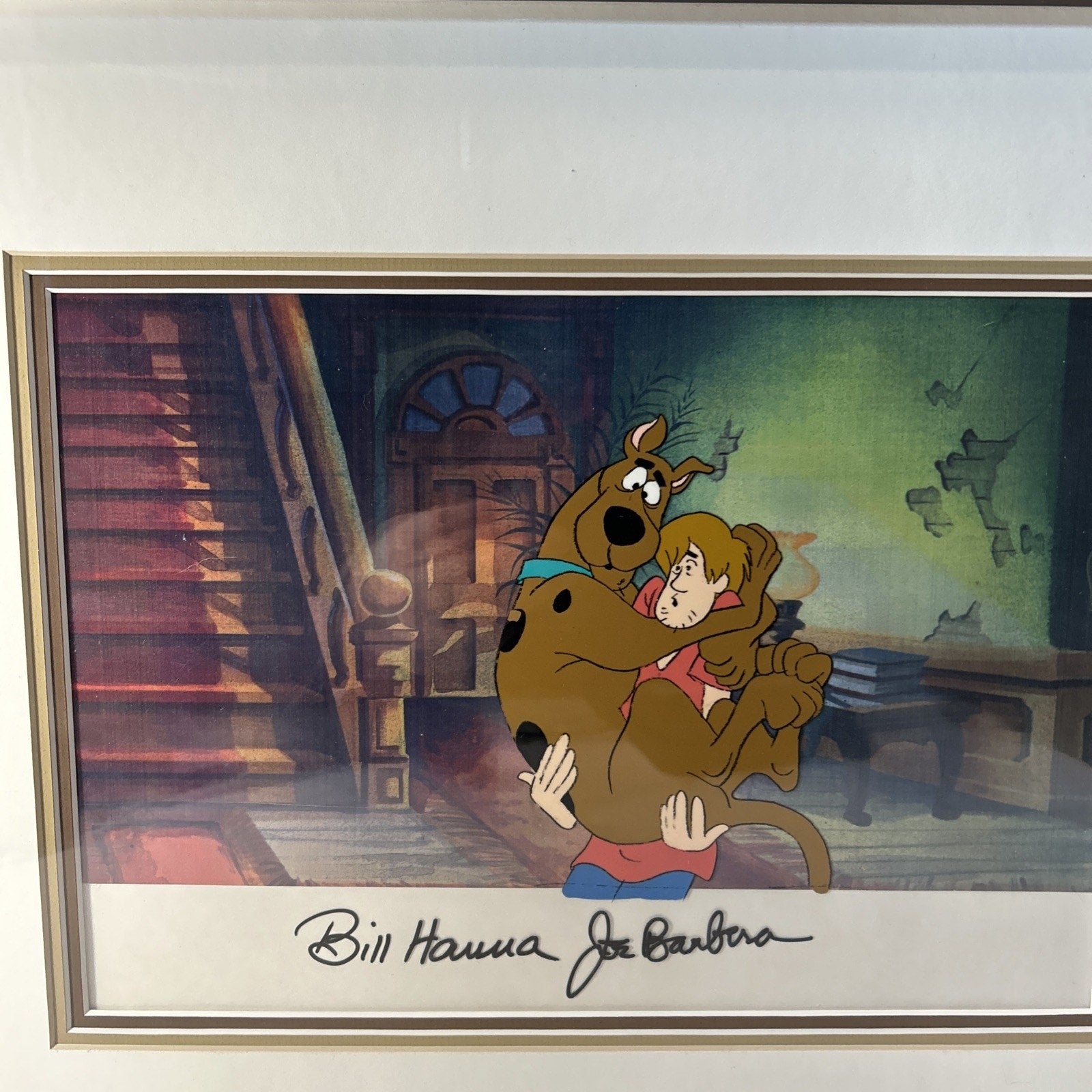 Scooby-Doo Animation Cel 1988 Hanna Barbera Signed Repro Cel w/ New Frame