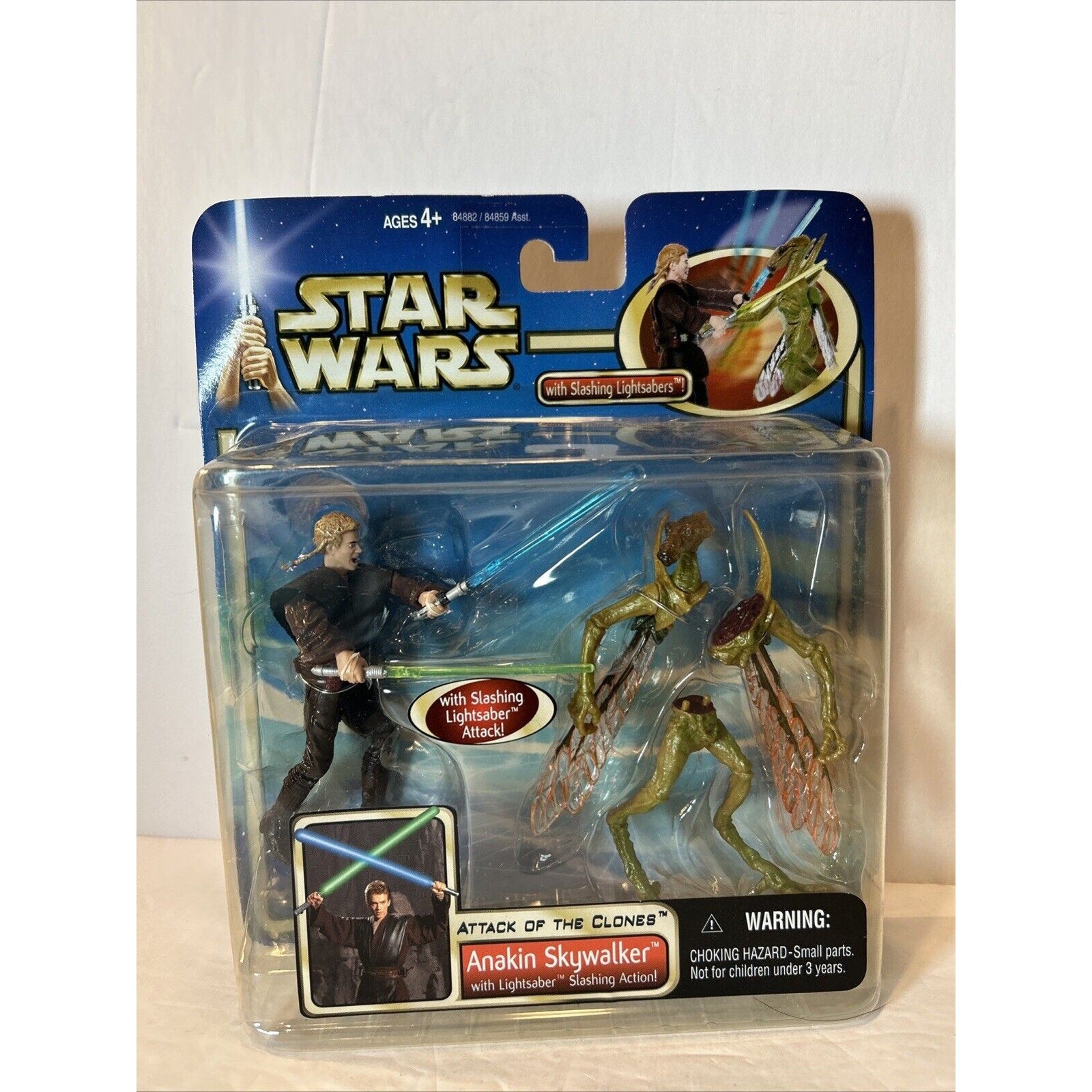 STAR WARS Attack Of The Clones Anakin Skywalker Slashing Action Figure 2002