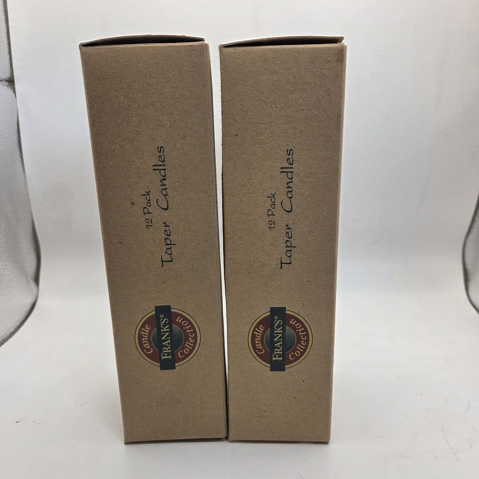 Frank’s Candle Collection Taper Candles 12-Pack Blue & White Lot of 2
