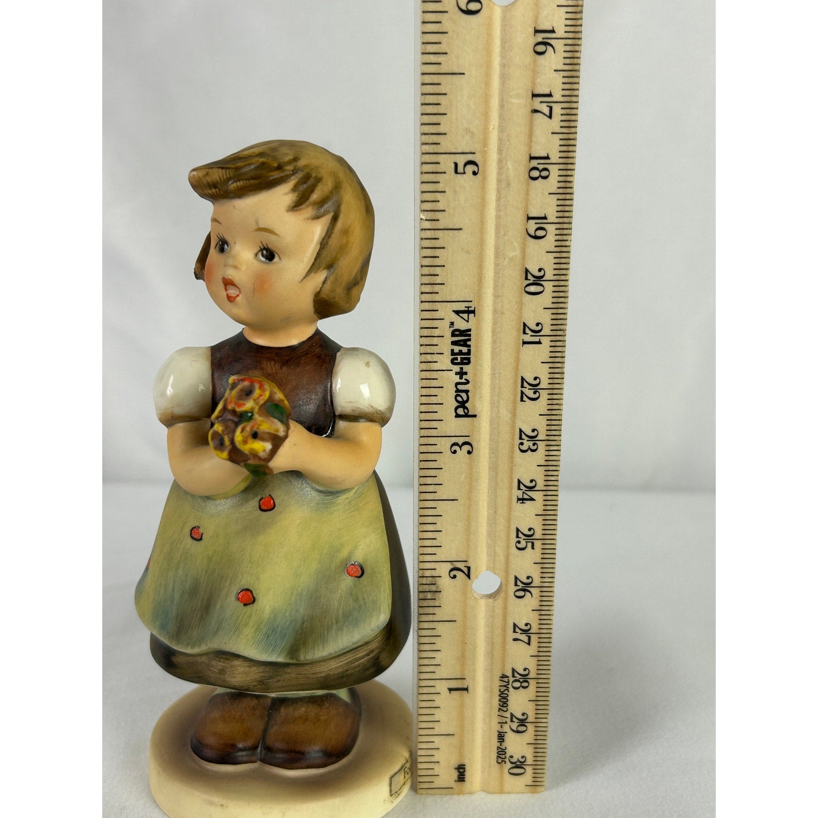 Goebel For Mother Figurine W Germany Girl With Flowers Statue