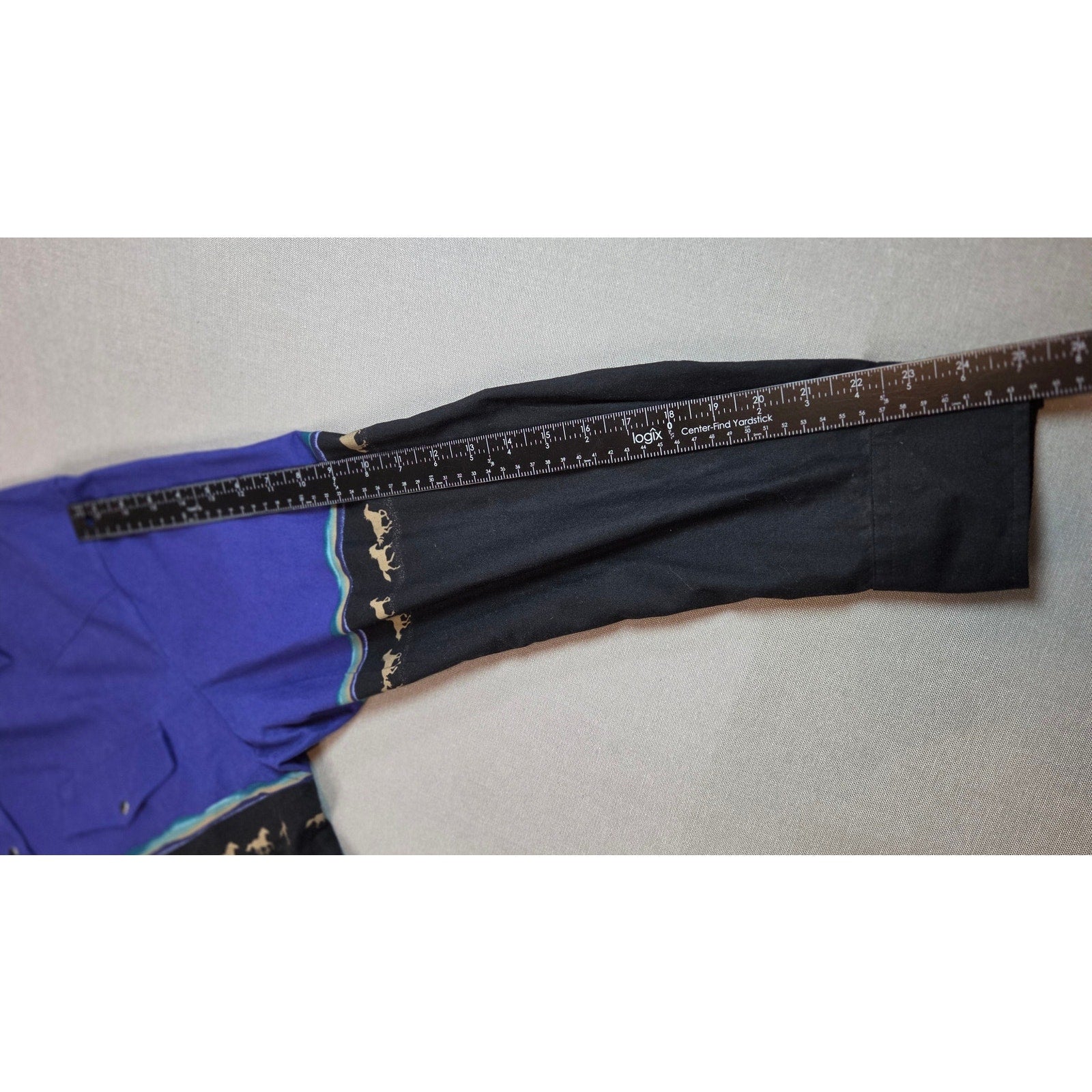 Vintage 90s Roper Western Shirt XL Horses Graphic Snap Button Made Korea