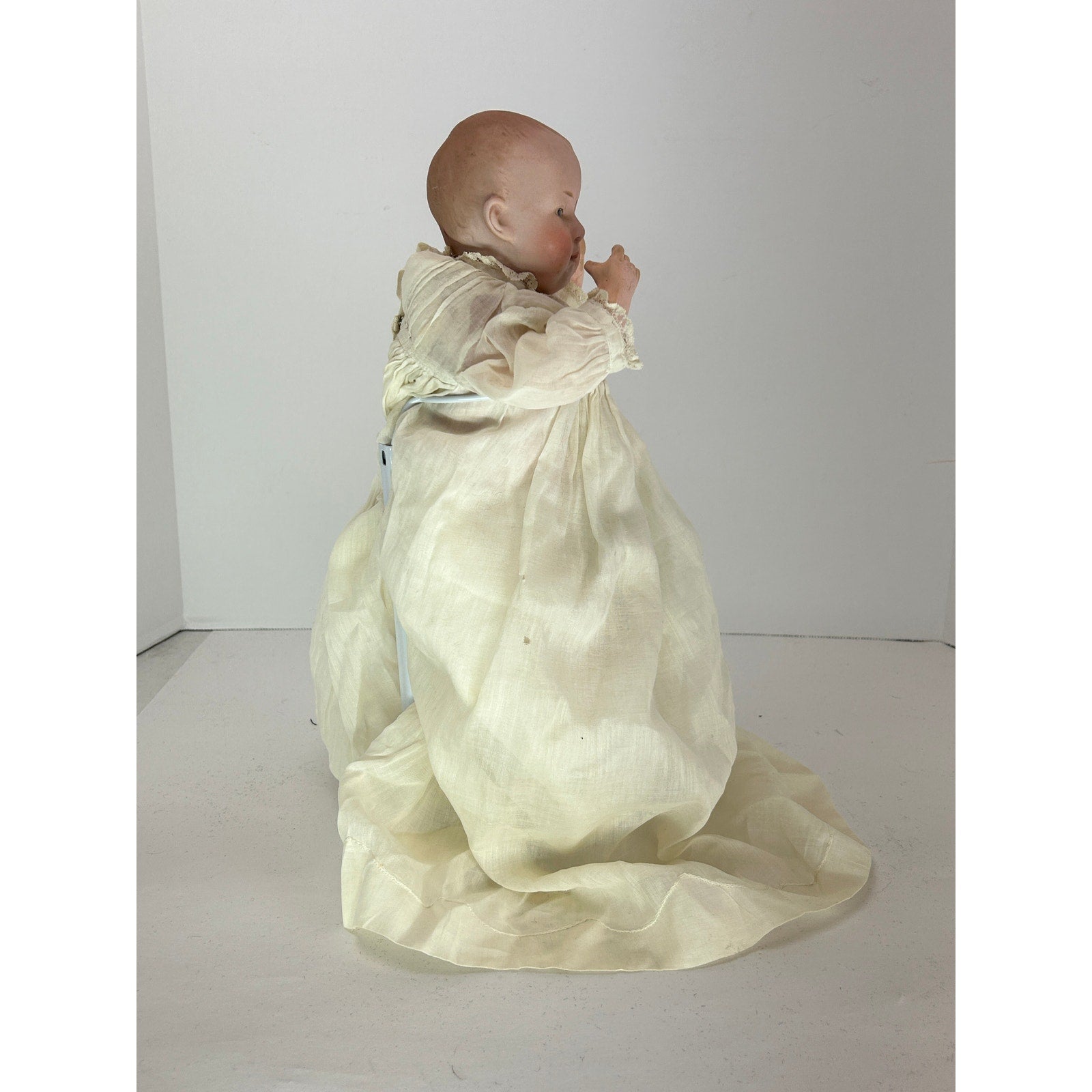 Antique Gebruder Heubach 12" Baby Boy Doll – With Bisque Head & Composition Body