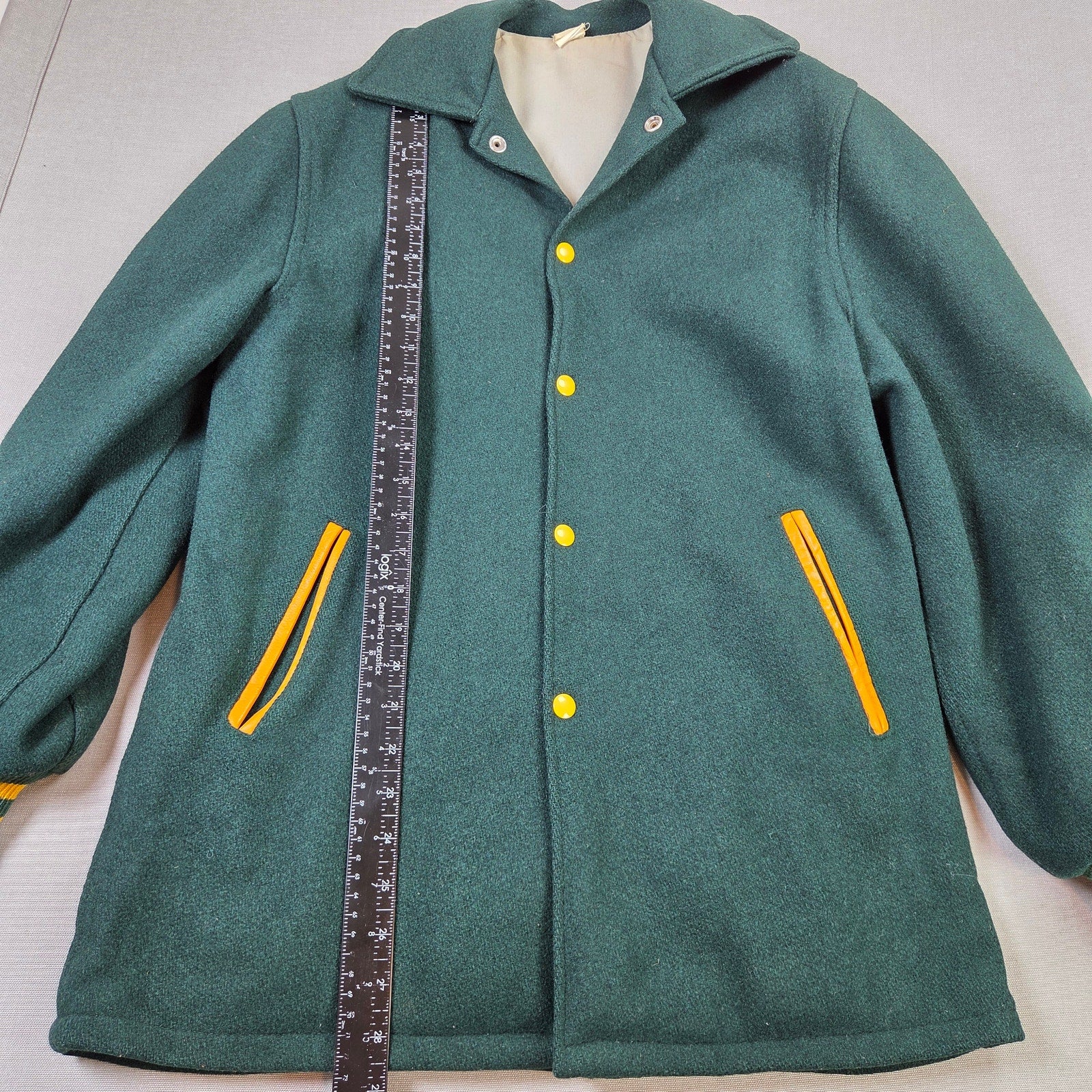 Varsi Jac Charmoll Varsity Jacket Wool Snap Front Vintage 60s 70s Mens M