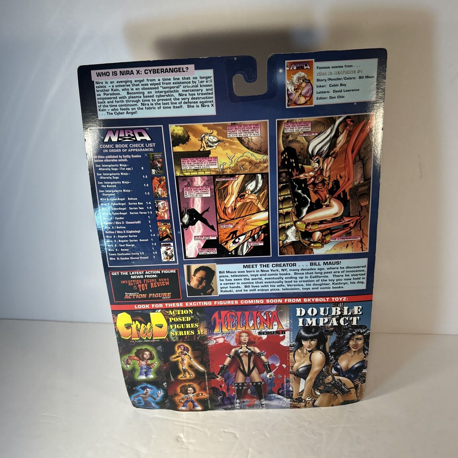 1997 Skybolt, Bill Maus NIRA X Cyber Action Figure Plasma, Glow, Platinum Hobby