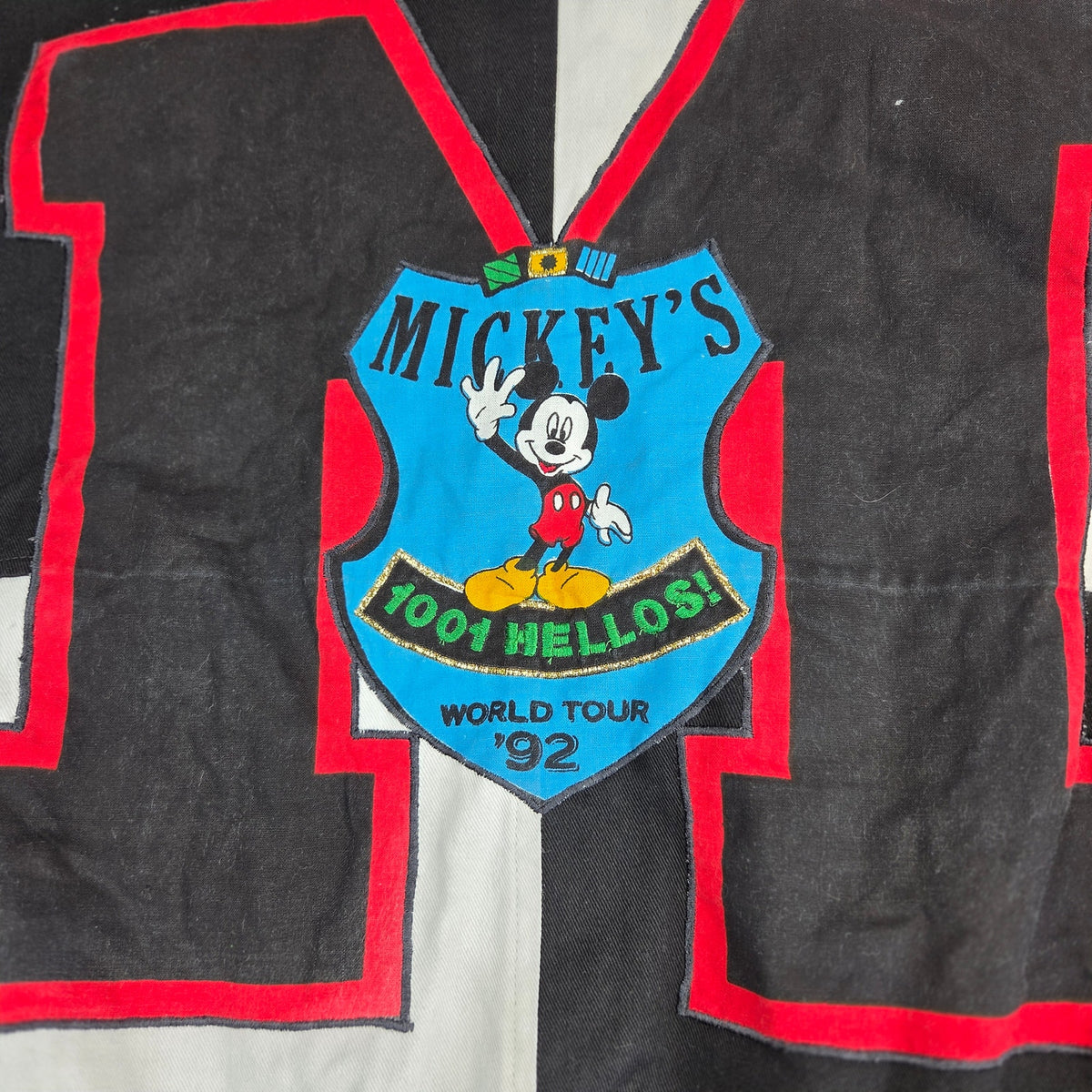 Vintage 1992 Mickey & Co Disney World Tour 1001 Hellos Varsity Jacket M