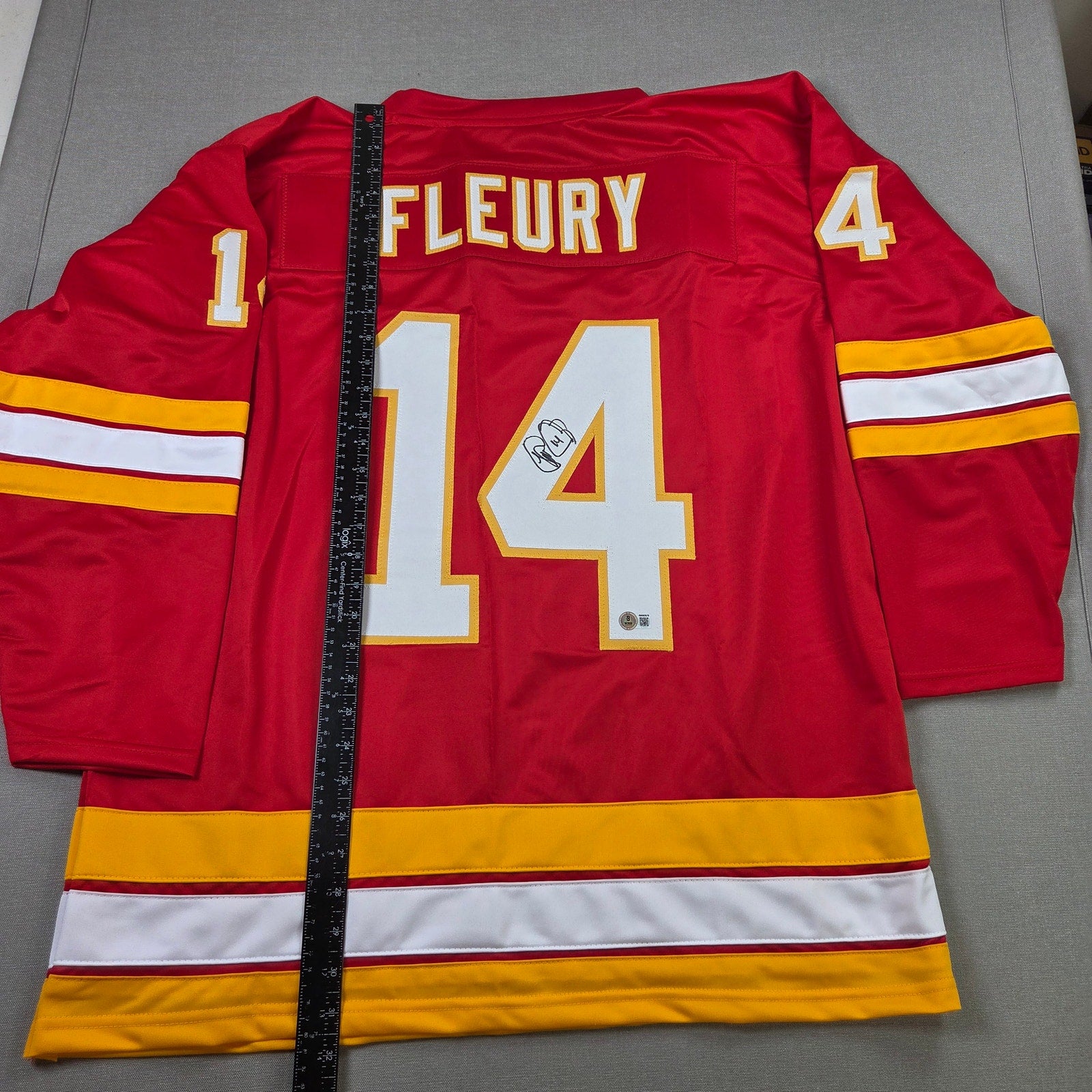 Theoren Fleury Signed Calgary Flames Custom Jersey BAS Witness Certified