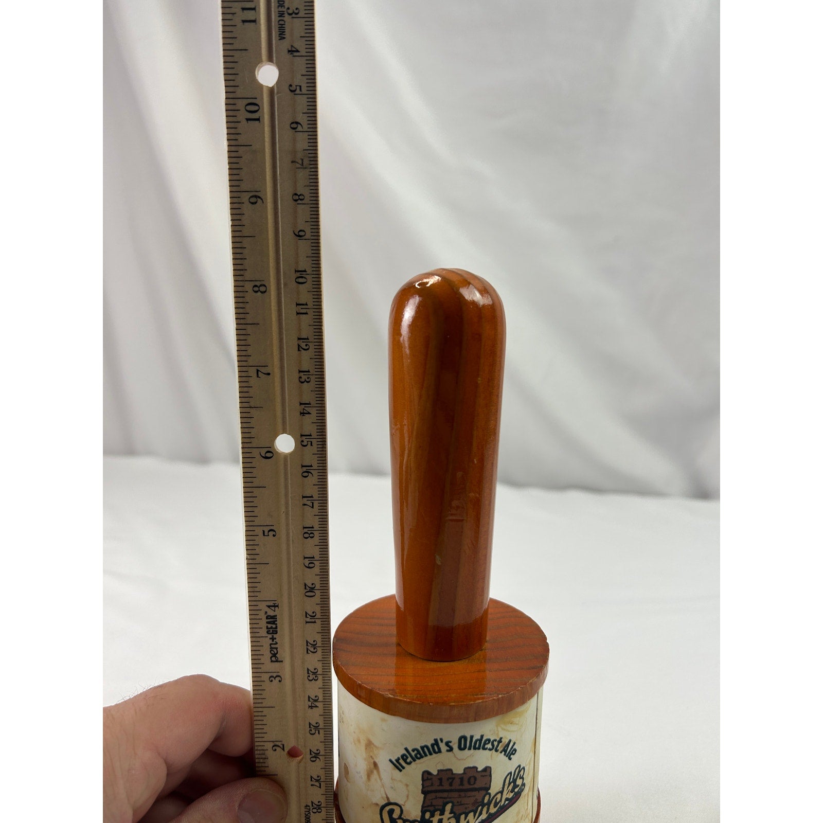 Smithwick's Irish Ale Vintage Wood Beer Tap Handle 1710 Pub Bar Breweriana