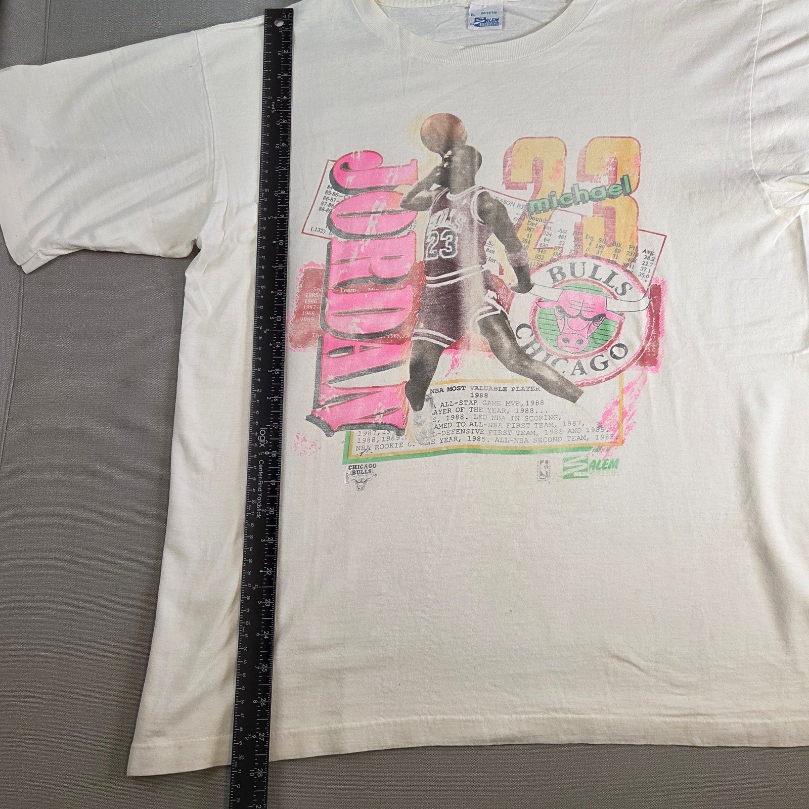 Michael Jordan Chicago Bulls Vintage Salem Sportswear Tee XL 80s MVP USA