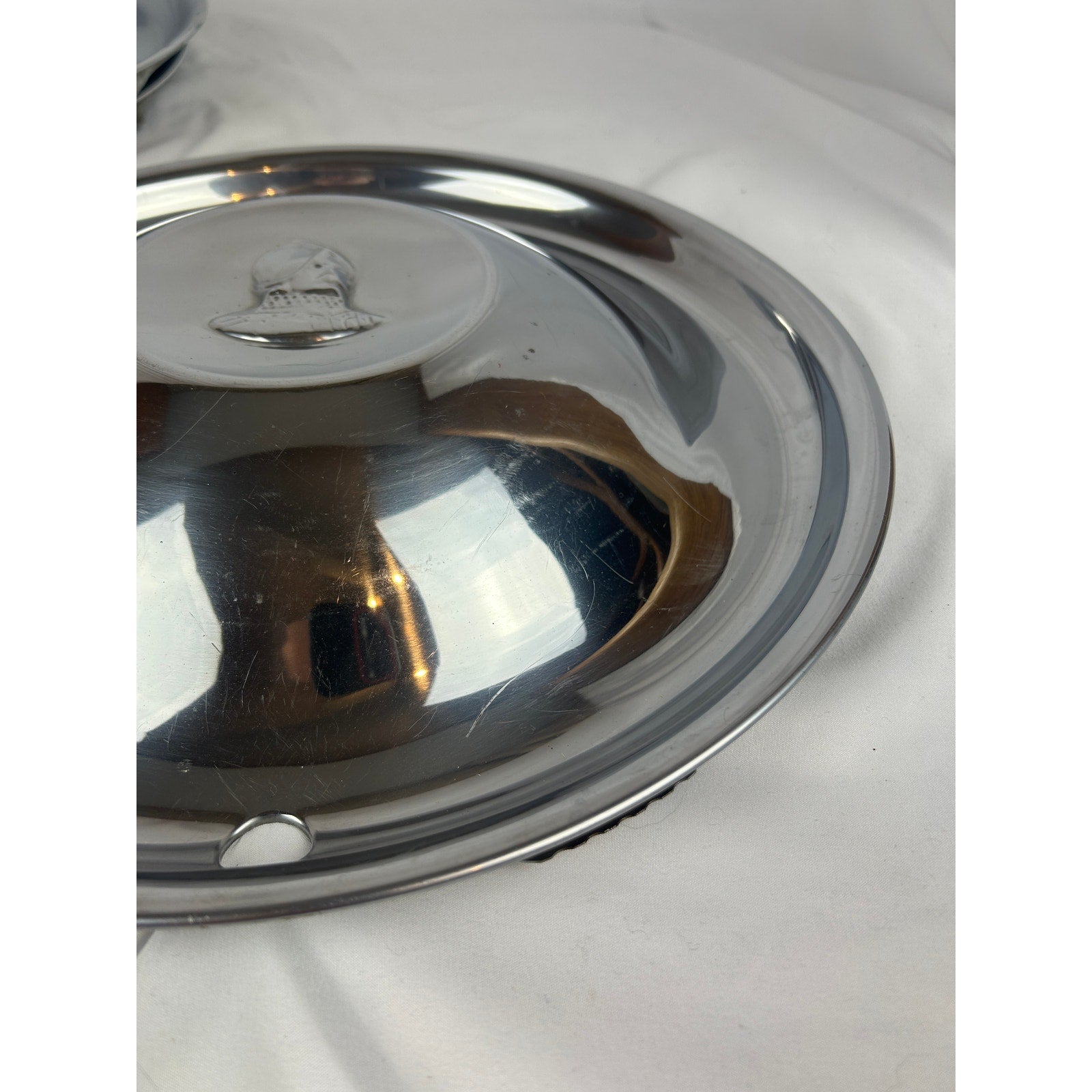 1951–1952 DeSoto Deluxe 15 Inch Chrome Hubcaps Set of 4 Vintage