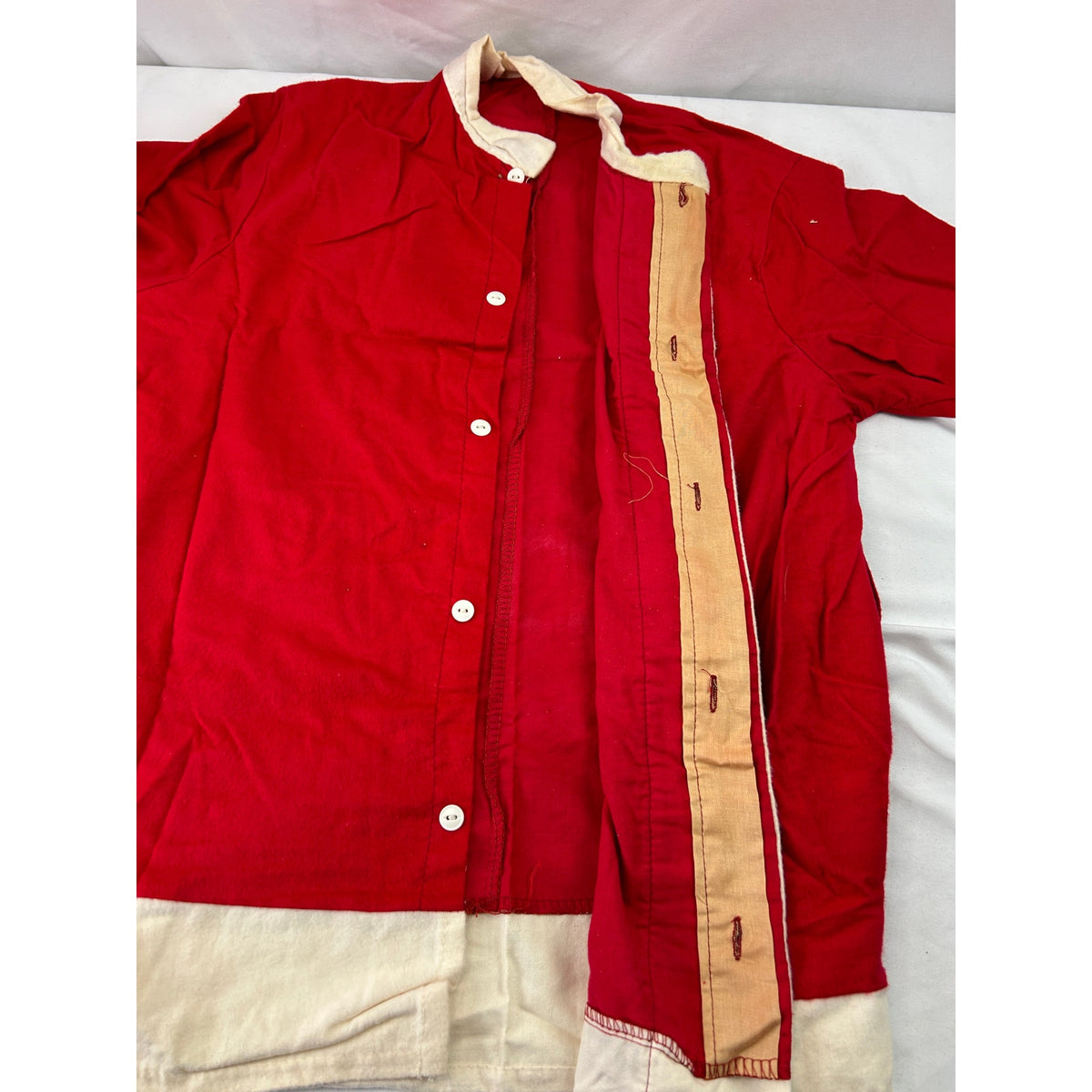 Vintage 1950s Santa Claus Suit Costume Medium 38-40 Mask Beard Box Complete