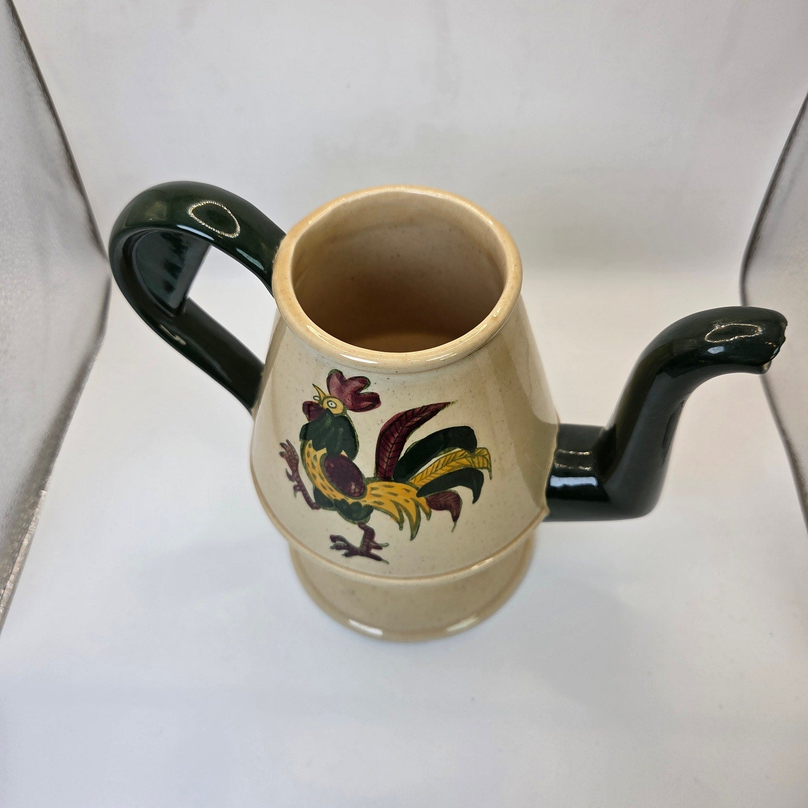 Vintage Metlox Poppytrail Rooster Pitcher Watering Can Style – Read