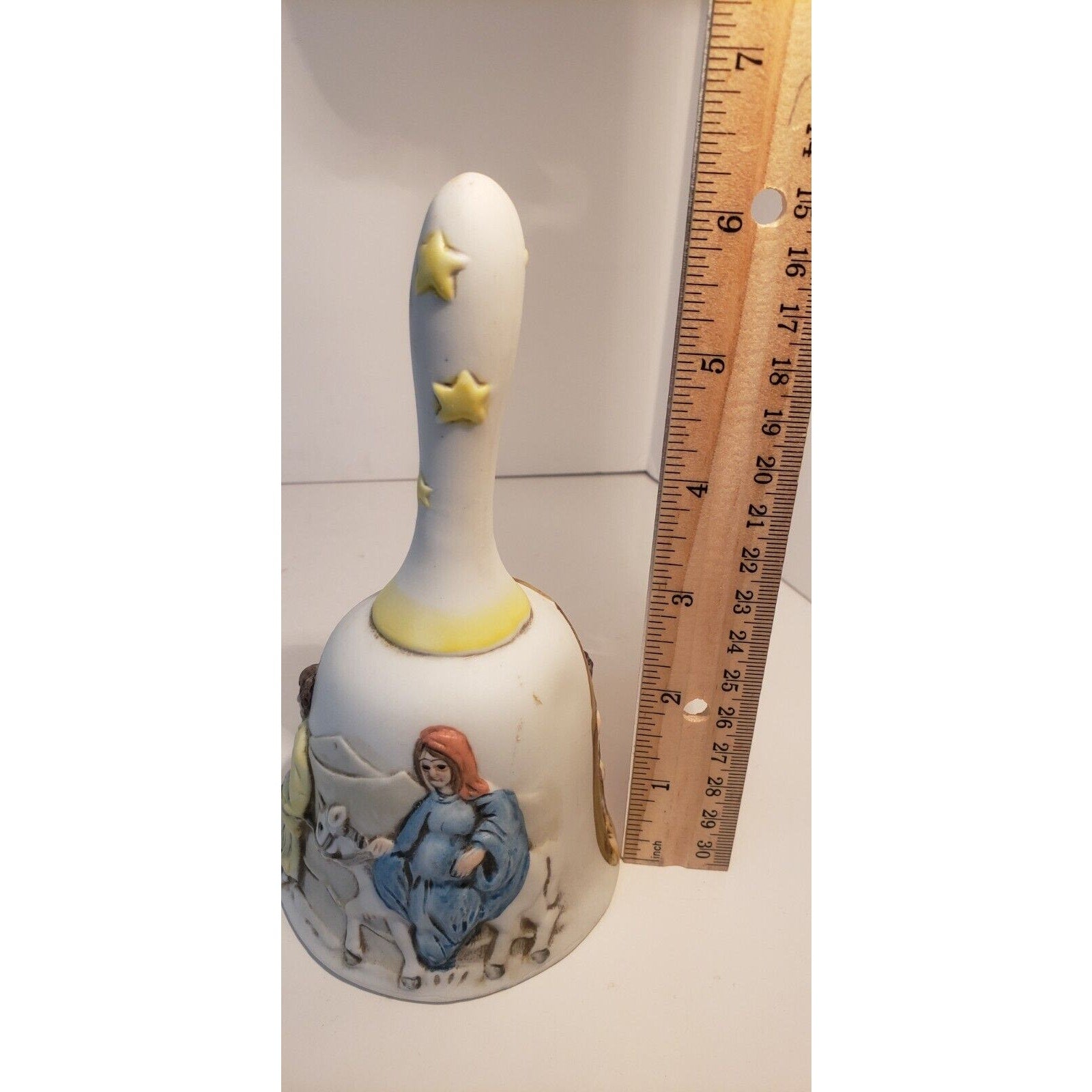 Vintage Nativity Scenes Bell Christmas 1985 Porcelain 6.5" Tall