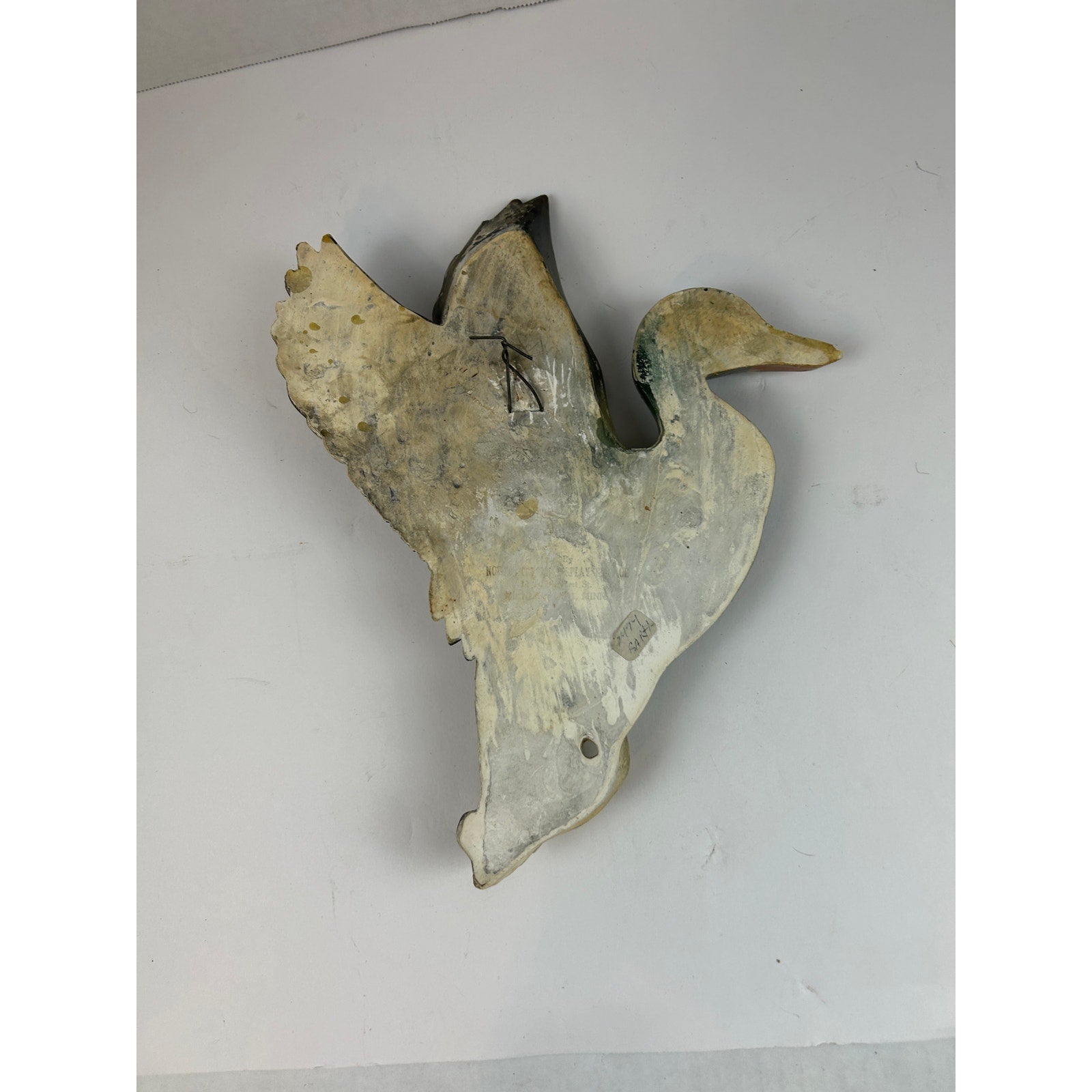 Rare Grain Belt Beer Mallard Duck Chalkware Advertising Wall Plaque 1950s