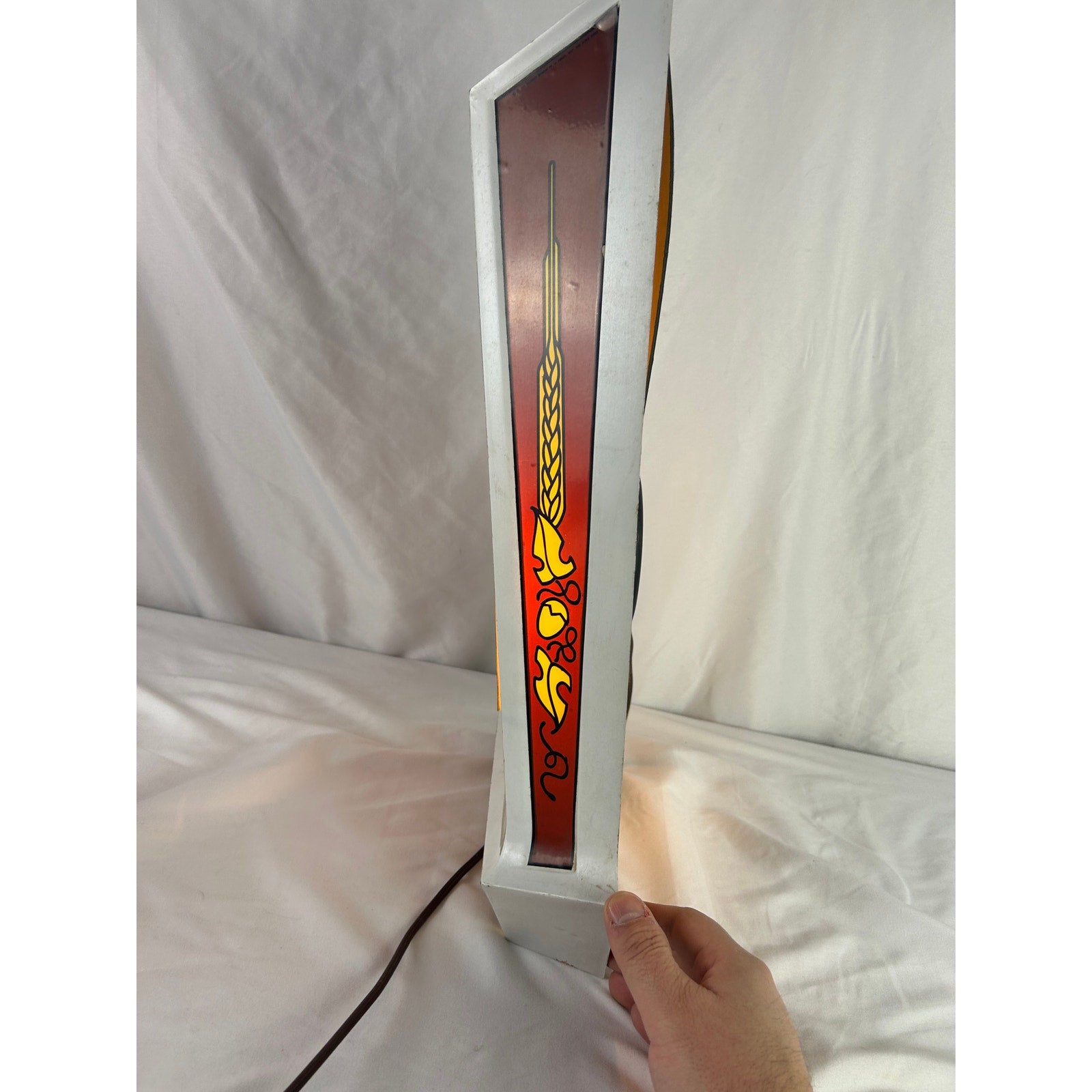 Vintage Blatz Beer Welcome Lighted Wall Sign Embosograph 34in