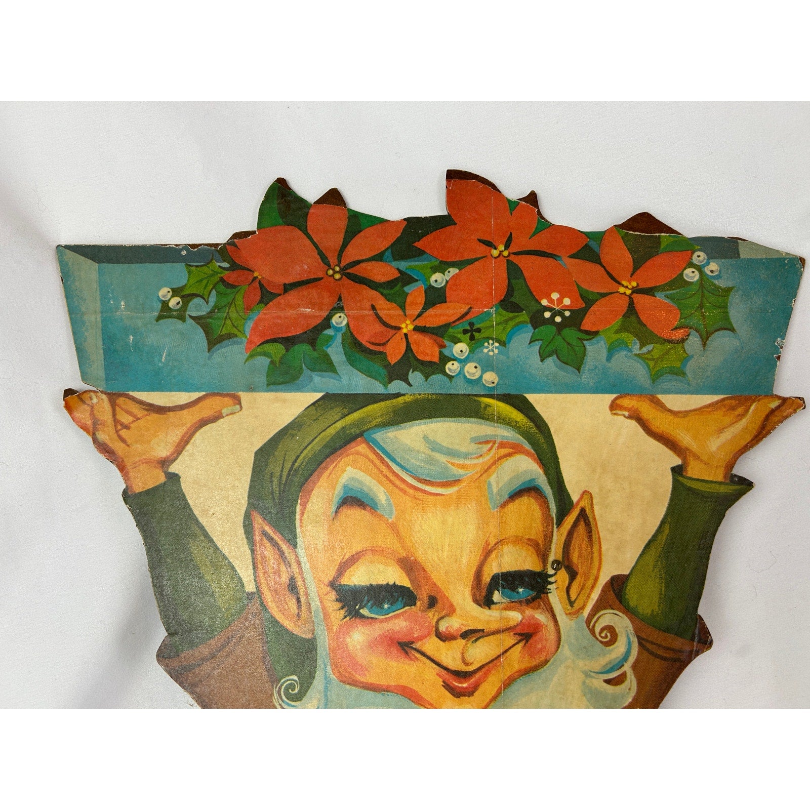 Mid Century Christmas Elf Yard Art Set 4 U Bild Wood Decorations