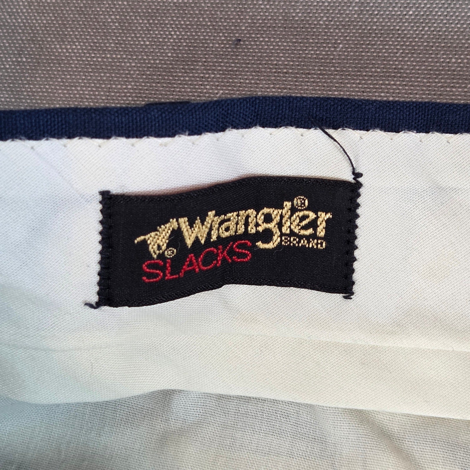 Vintage Wrangler Slacks Men’s 36x27 Made in USA Poly Blend Trousers 70s 80s