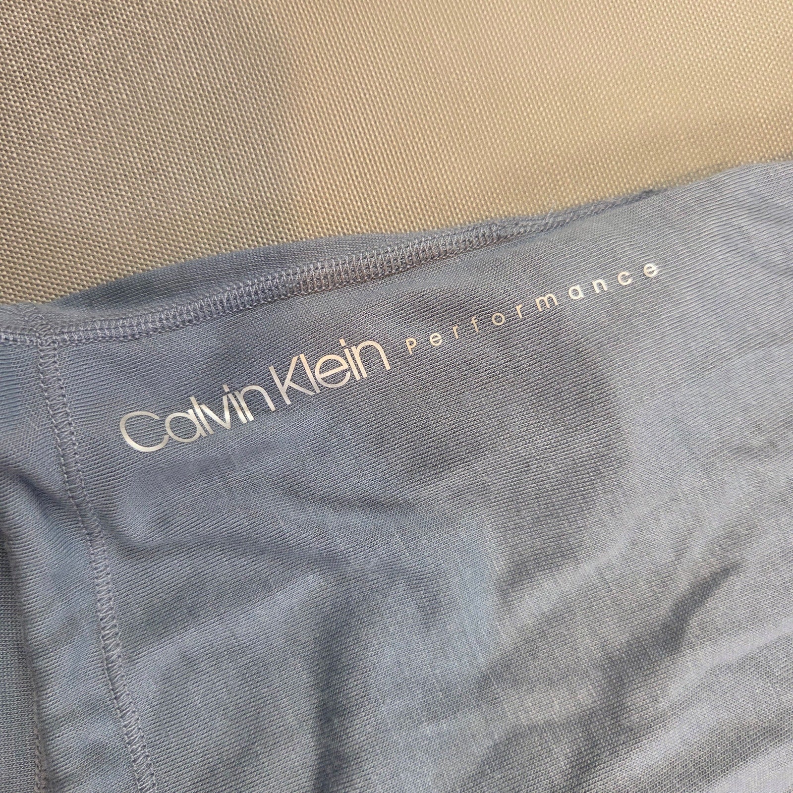 Calvin Klein Performance Long Sleeve Drawstring Top Blue XS NWT