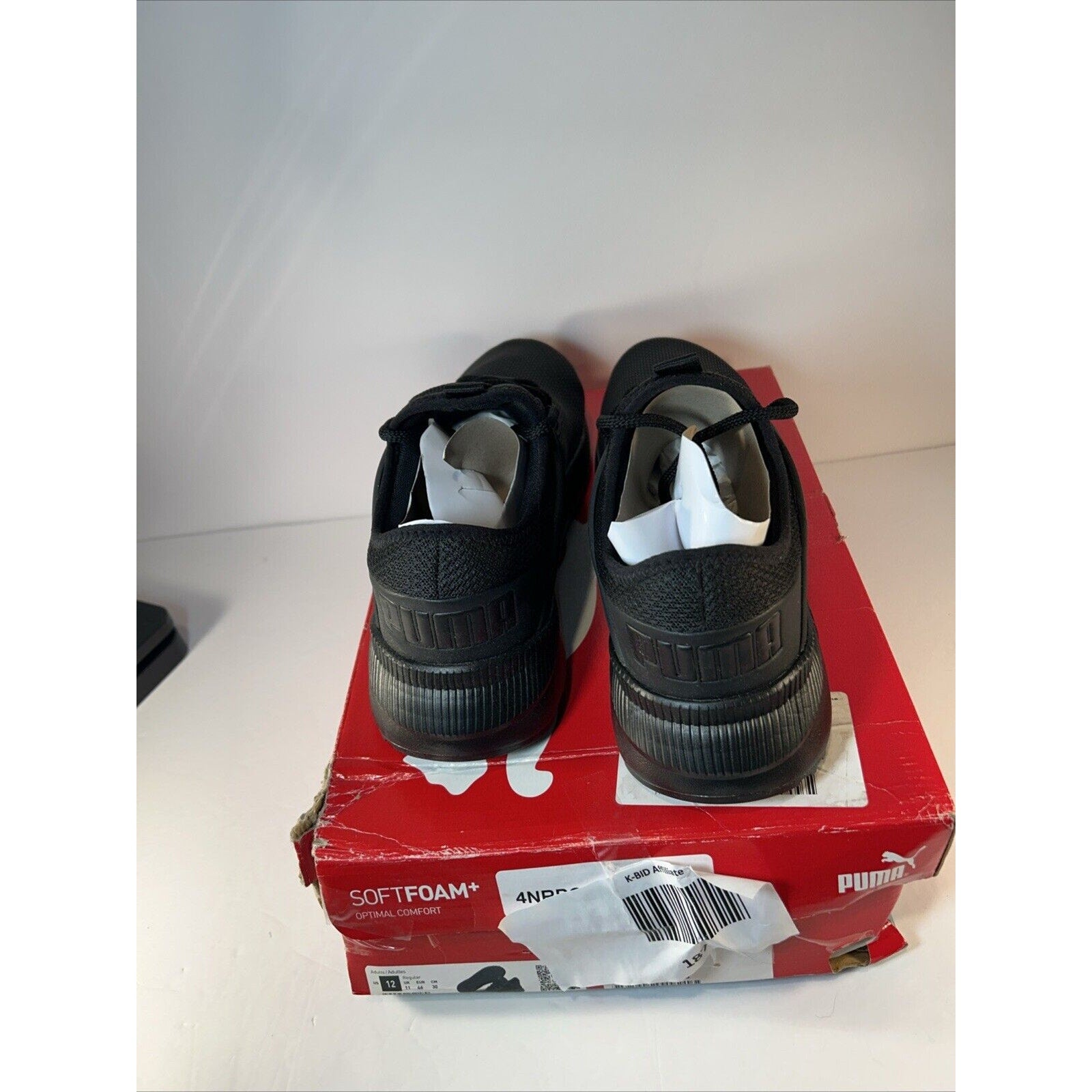 Puma Pacer Future Sneakers Black Knit Men’s Size 12 New in Box (Box Damaged)