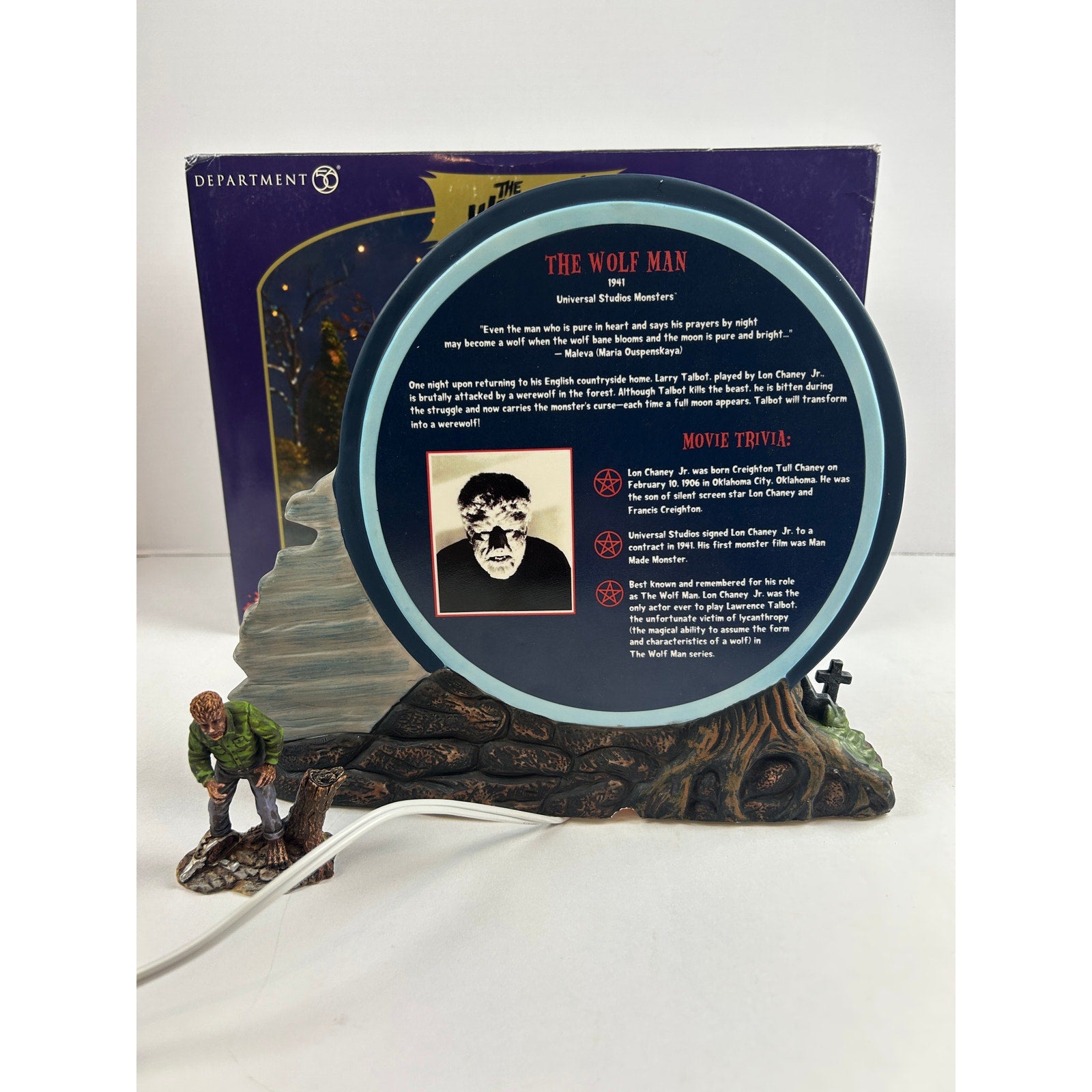 Department 56 The Wolf Man’s Curse 59304 — Lighted Universal Monster Display