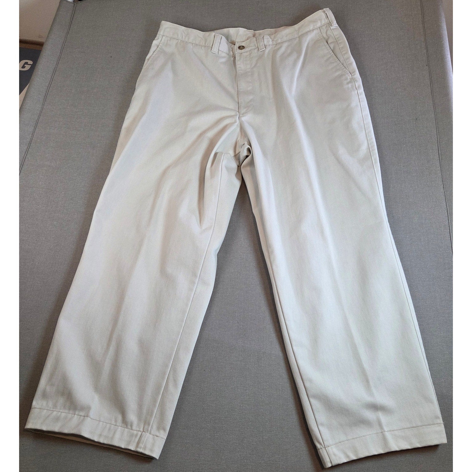 Hill & Archer Men’s Khaki 100% Cotton Pants 38x29 Casual Chino Style