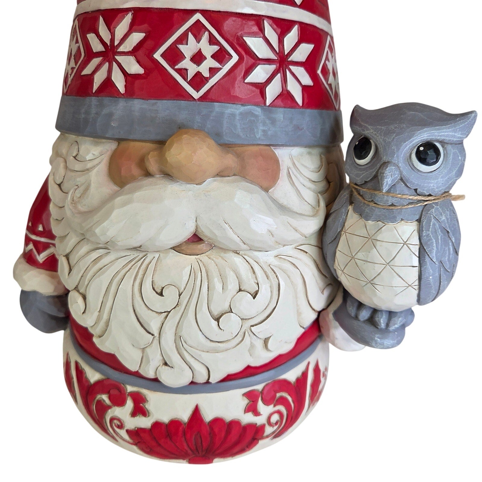 Jim Shore Nordic Noel Santa with Owl 20.25" Figurine 2021 Heartwood Creek