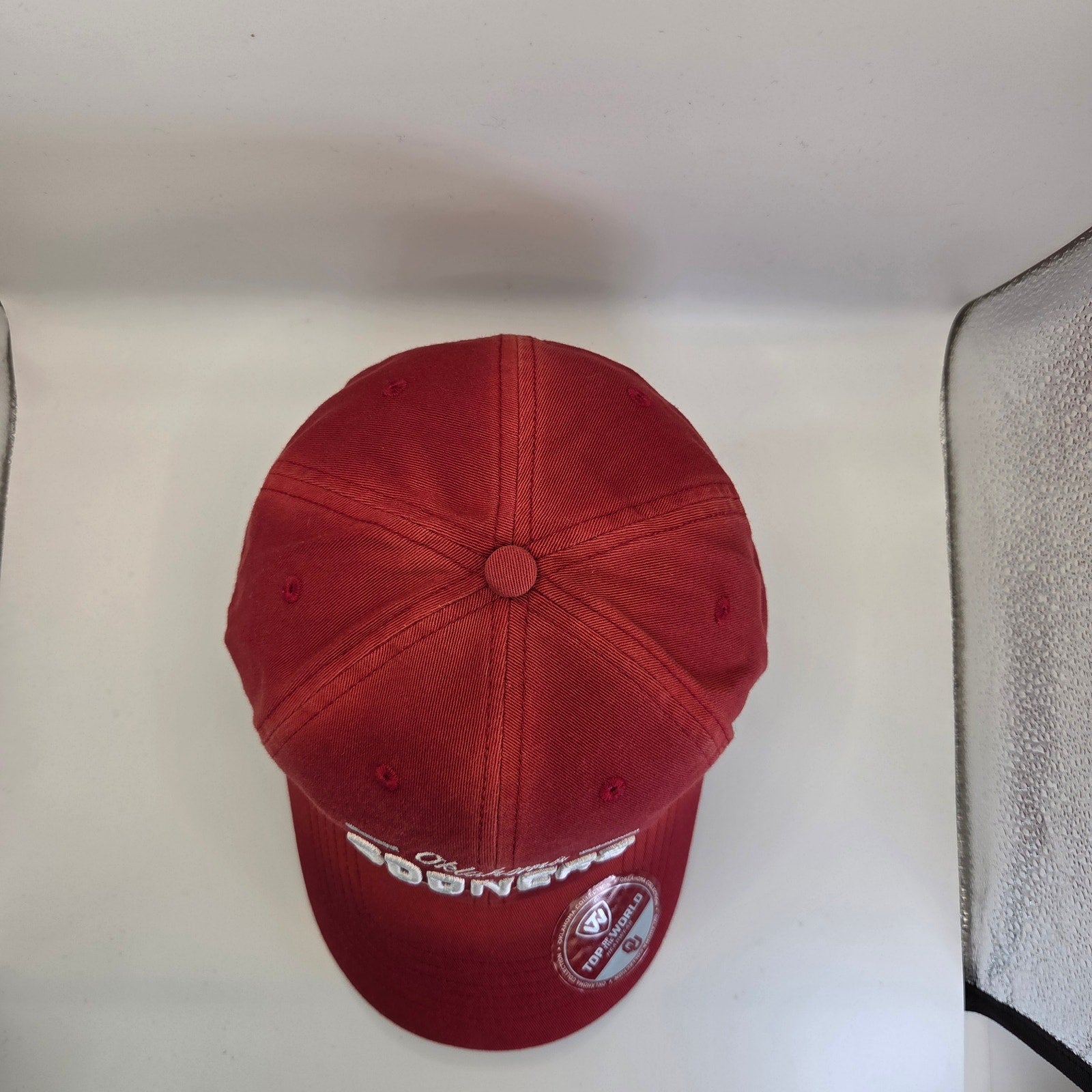 Oklahoma Sooners Top of the World Hat NWT Red Claspback 100% Cotton