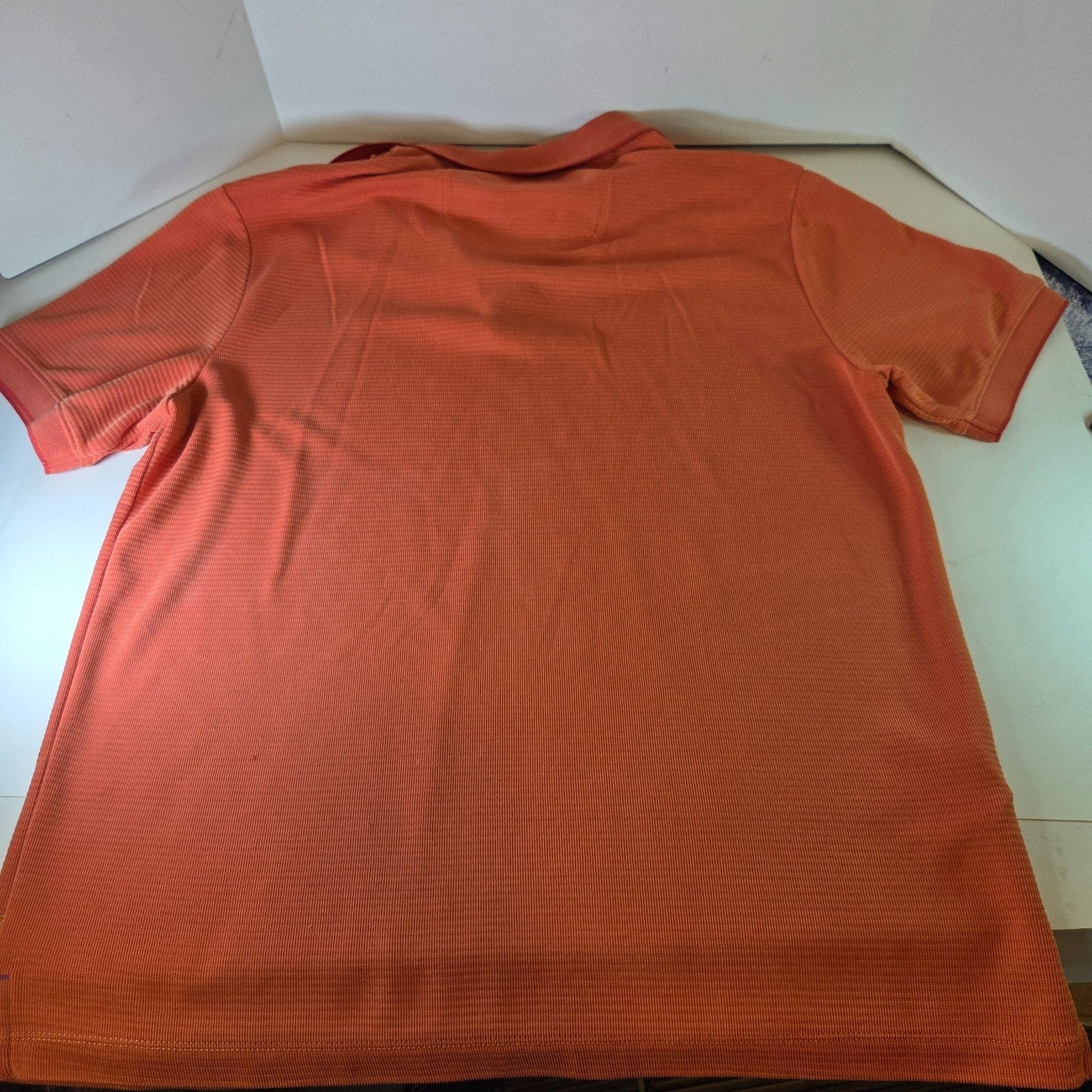 Tommy Bahama IslandZone Polo Shirt Orange S Tencel Blend Lightweight Size S