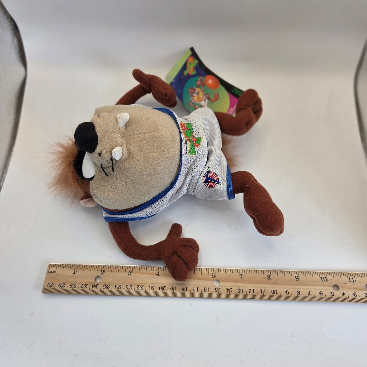 1996 McDonald's Space Jam Taz Plush Looney Tunes Tasmanian Devil Tag 8"