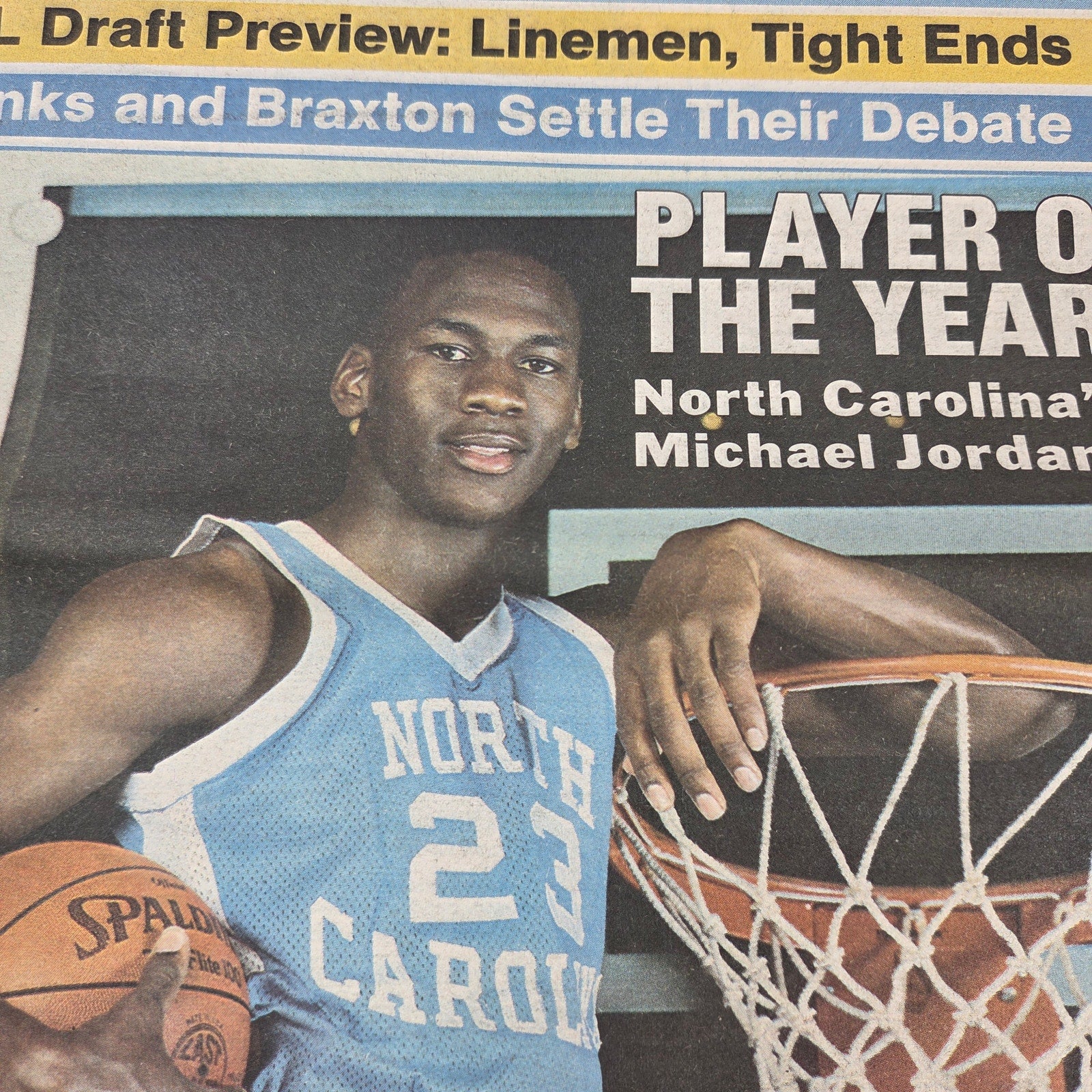 1983 Sporting News March 28 Michael Jordan 1st Cover UNC Tar Heels POY