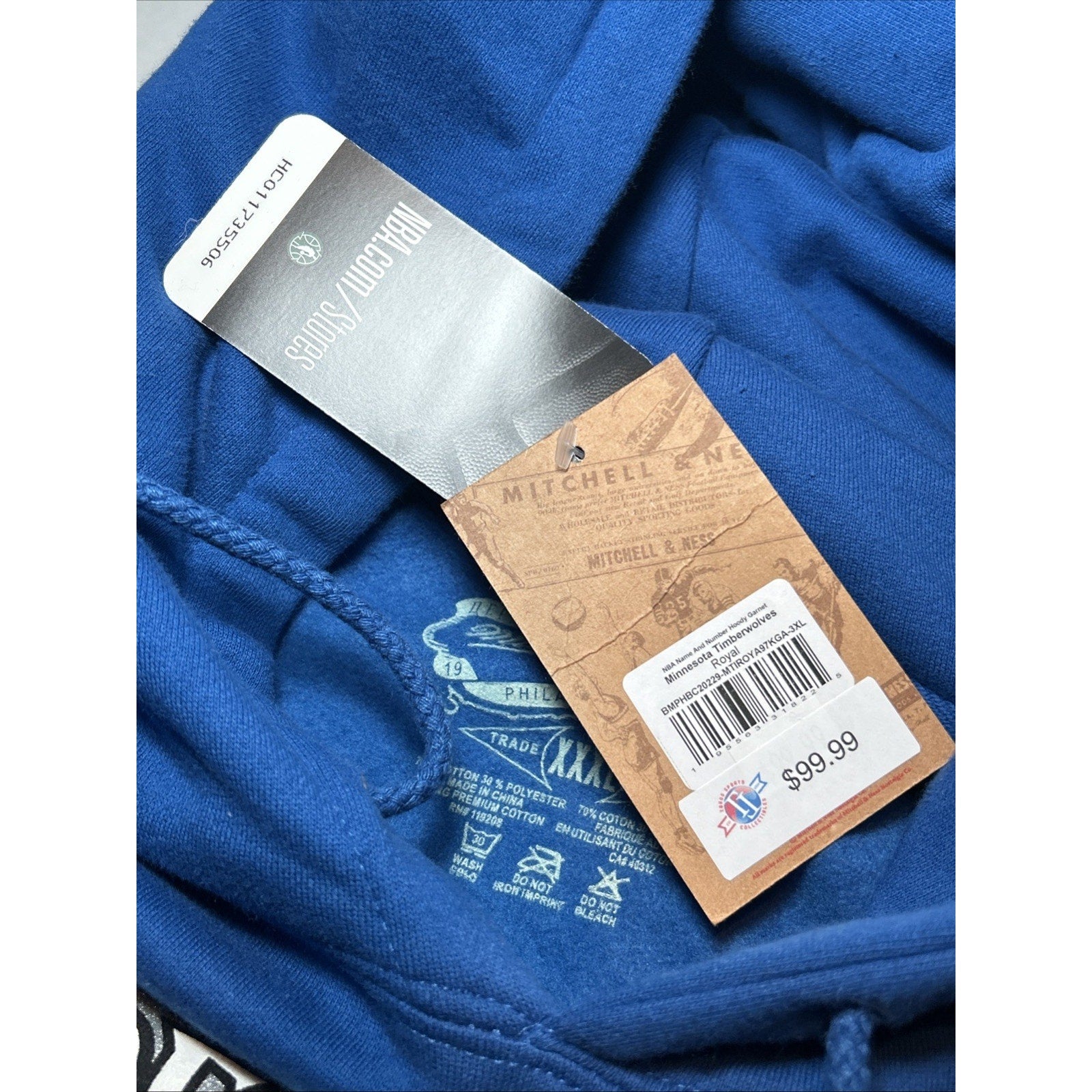 Kevin Garnett #21 Mitchell & Ness Timberwolves Hoodie Sweatshirt 3XL NWT