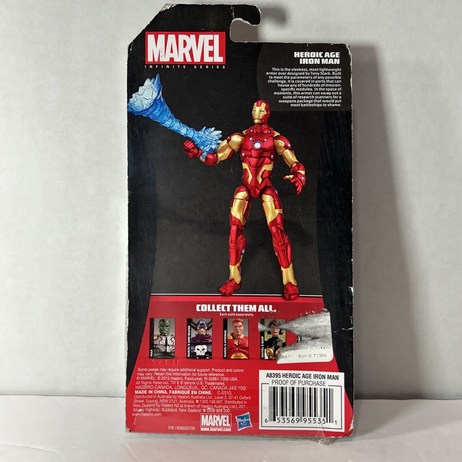 Lot of 5 Iron Man Items, Figure, Journal, Eraser, Photo Album and VR Viewer