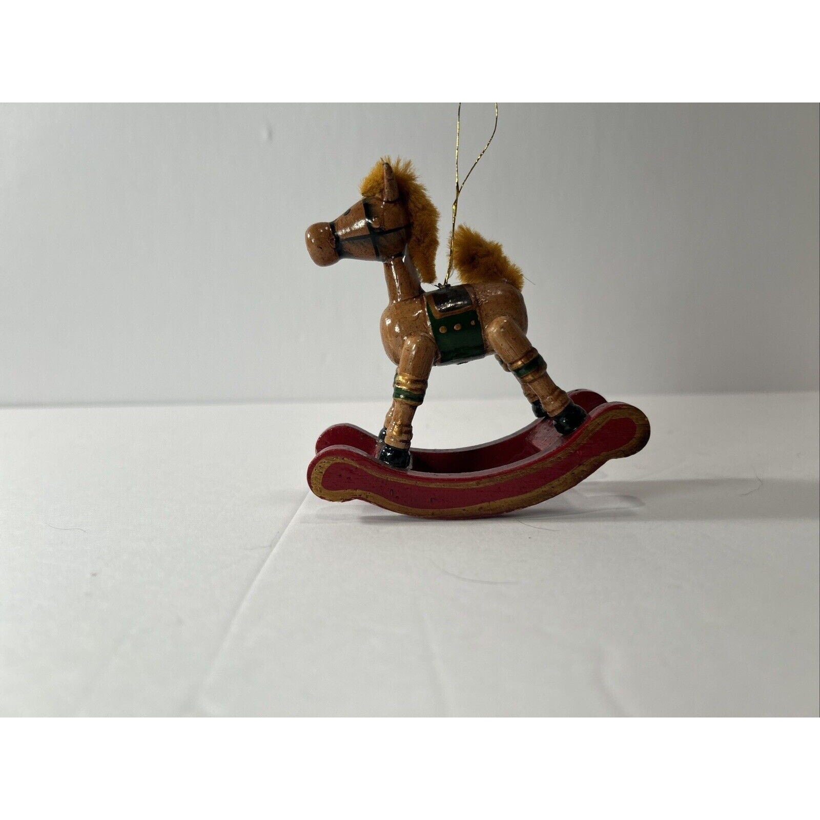 Christmas Ornament Lot of 6 – Wood, Ceramic & Crochet Holiday Mix