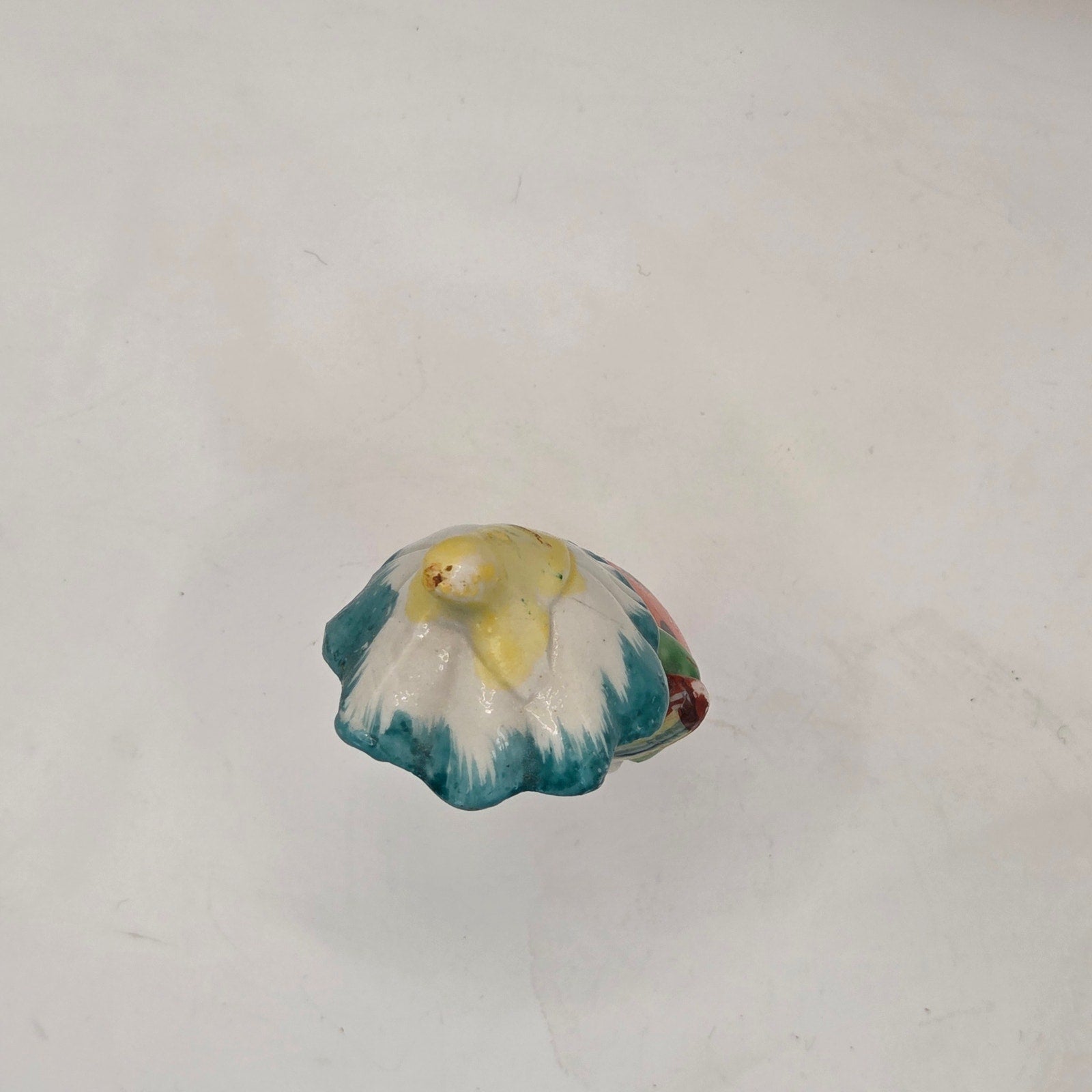 Vintage Japan Pixie Figurine Mushroom Hat Ladybug Wings Mandolin Player 3.75”