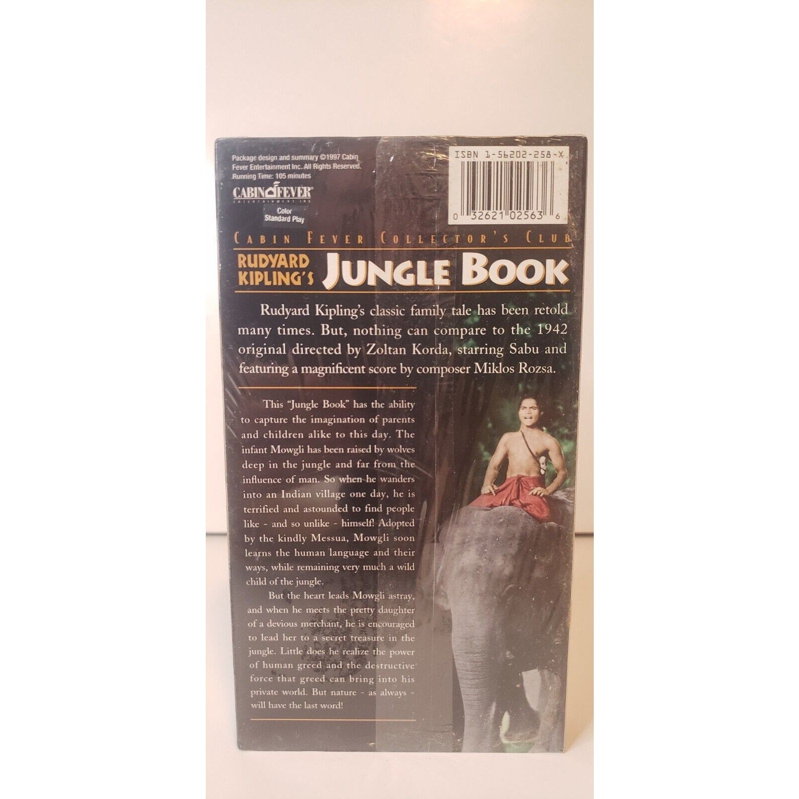 Rudyard Kipling's Jungle Book VHS New Sealed - Cabin Fever Collector's Club