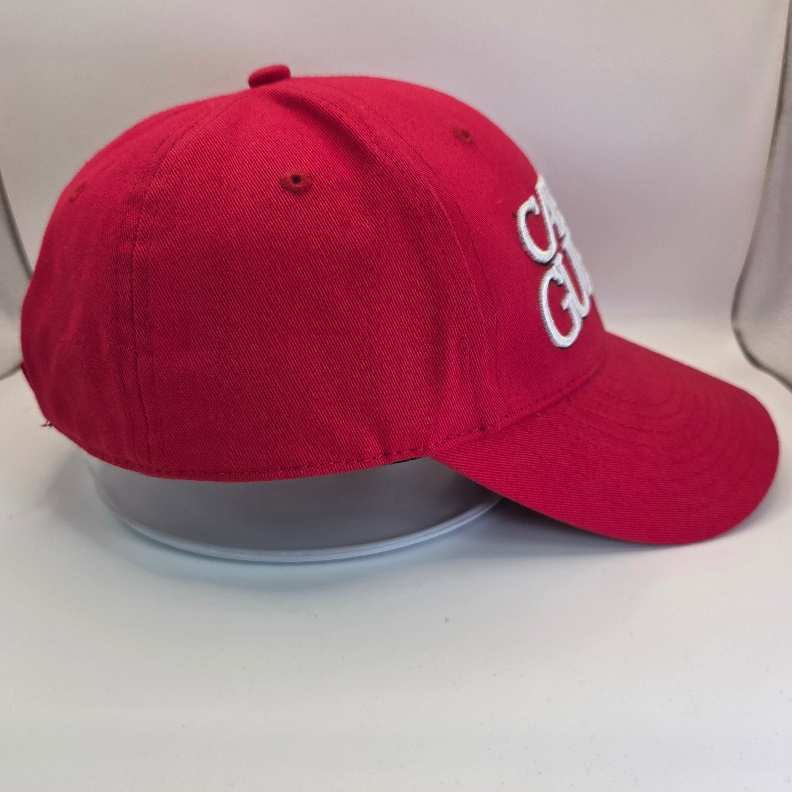 Caesar Guerini Red Baseball Hat Veni Vidi Vici Adjustable Cap Cotton