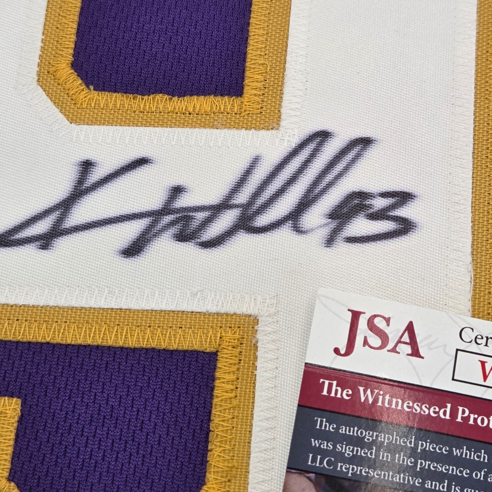 Williams Wall Vikings #93 #94 Kevin Williams Signed Jersey JSA COA XL Purple