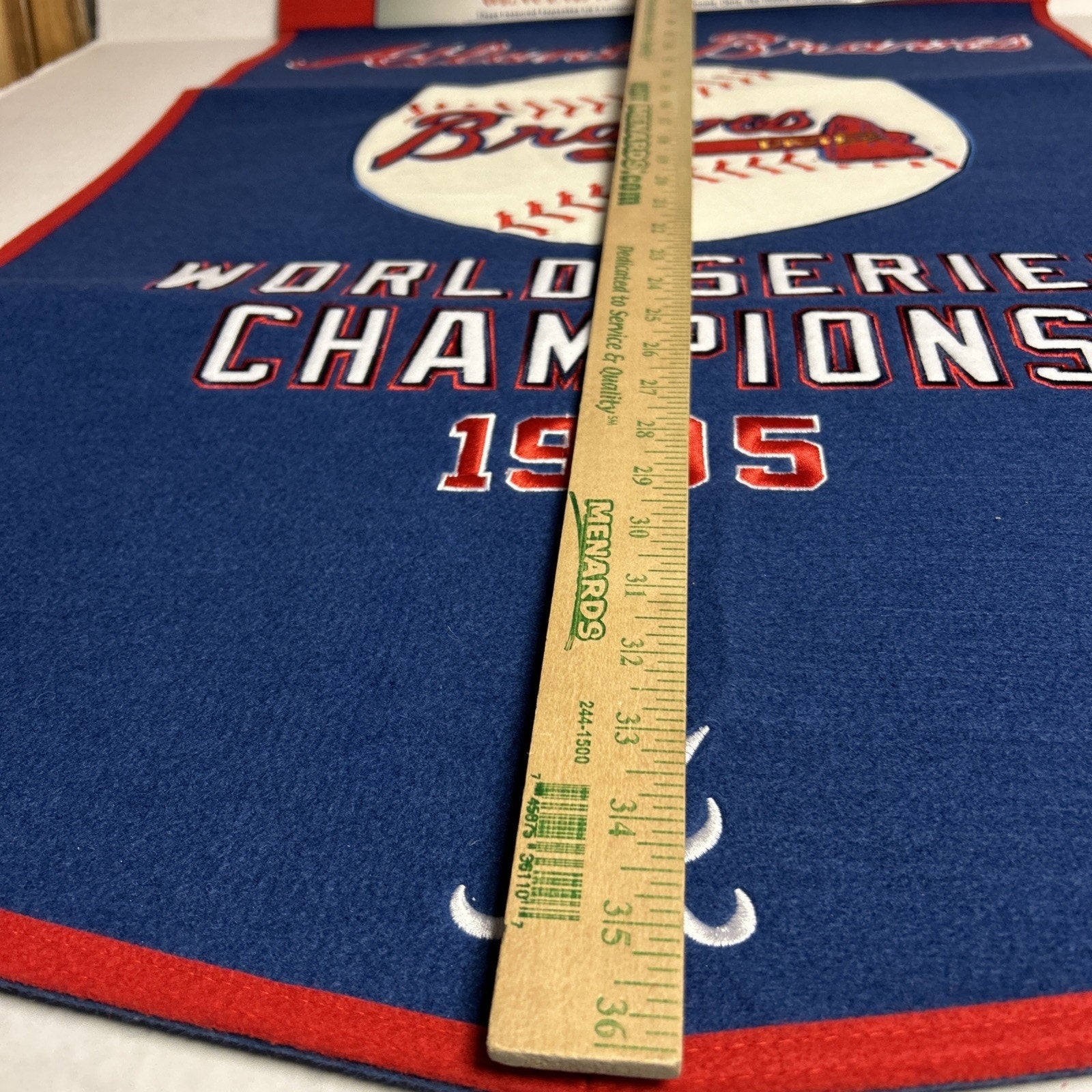 Atlanta Braves Wool Blend MLB Champions Banner, 24" x 36"