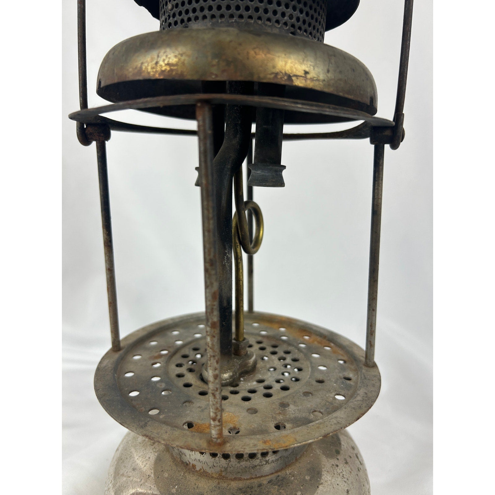 Vintage Coleman The Air-O-Lantern QL Gas Lantern Nickel Fount No Globe Untested