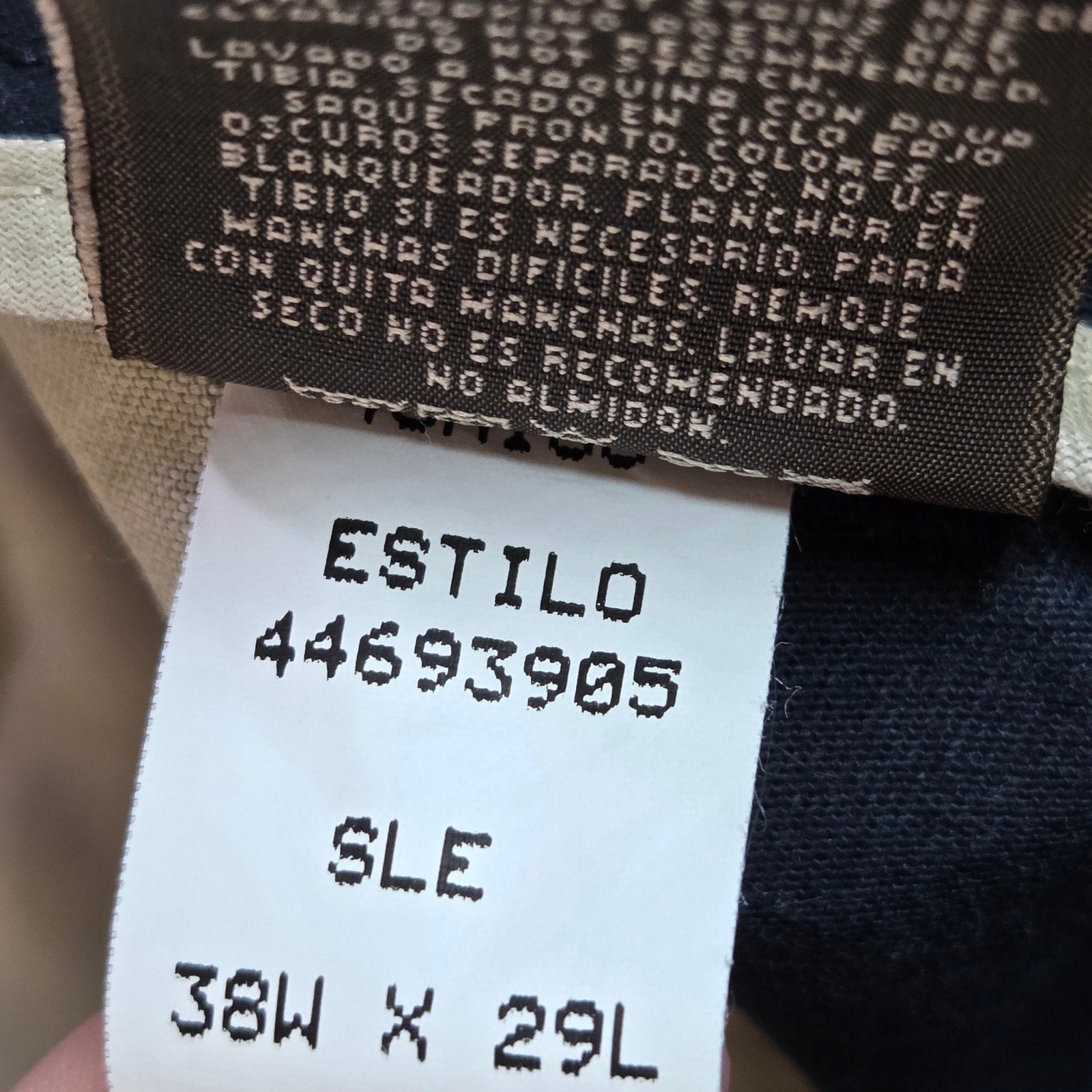 Savane Cotton Slacks Men’s 38x29 Blue Pants Made in Mexico 38x29 Tag