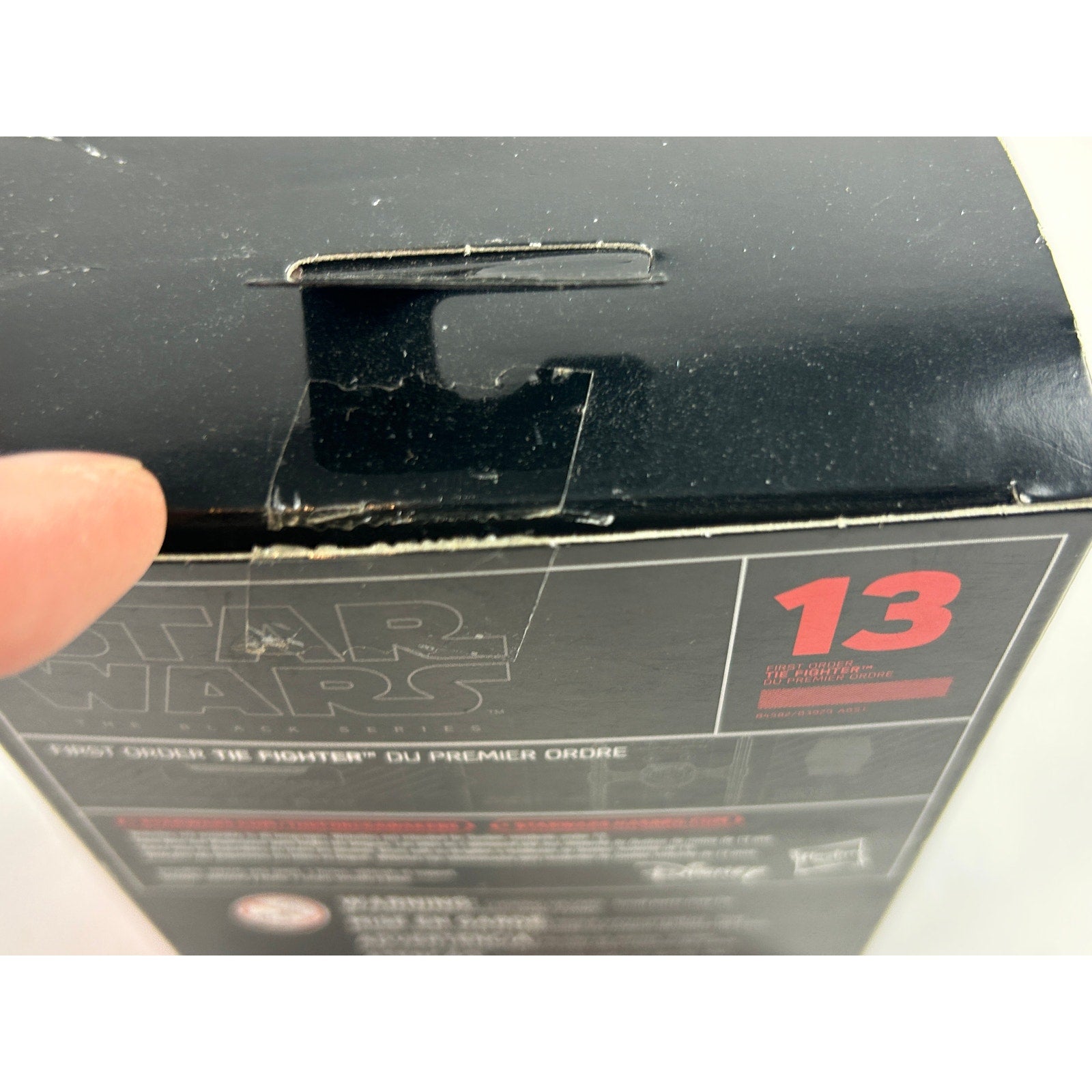 Star Wars Black Series Titanium First Order TIE Fighter Sealed w/ Box Wear