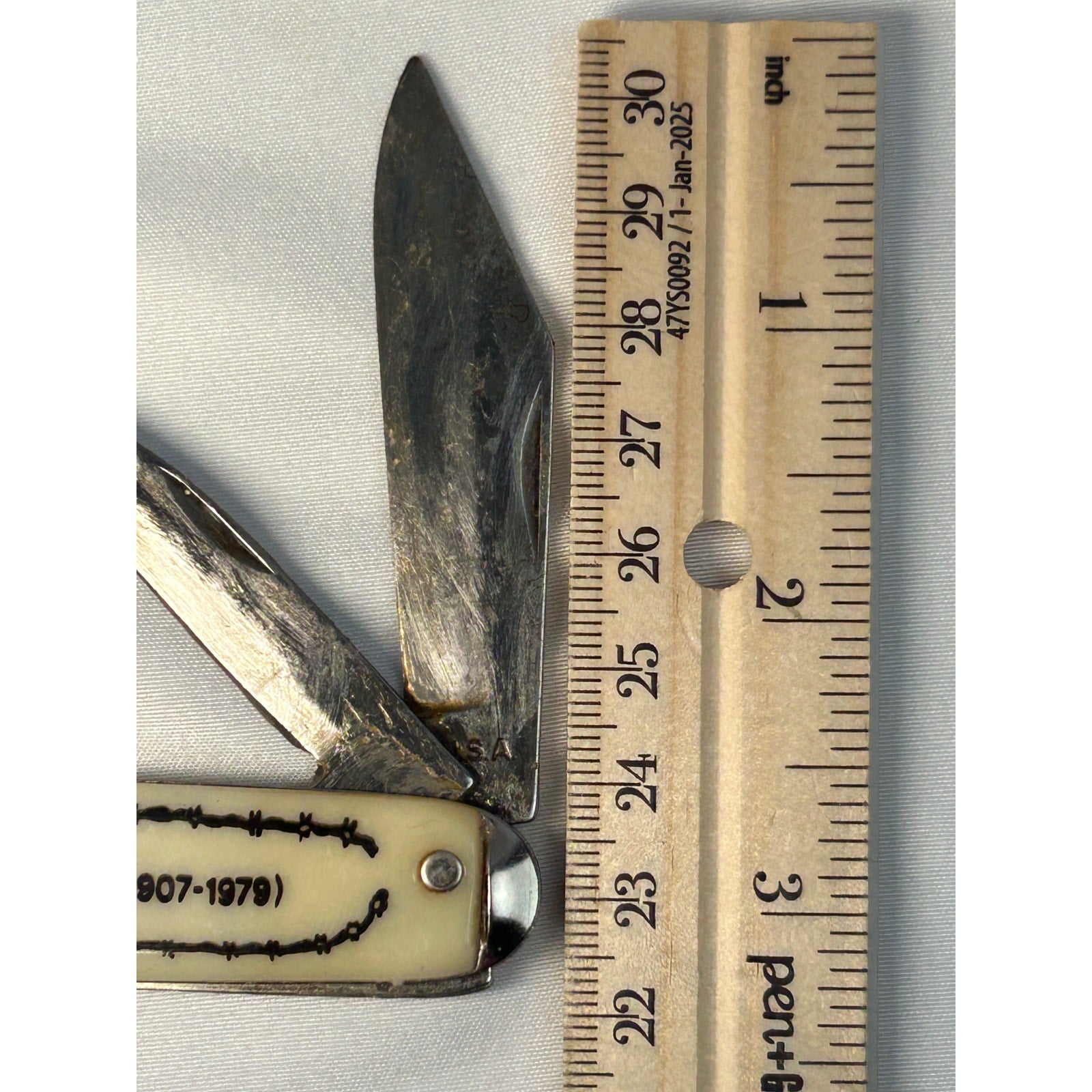 Vintage John Wayne Pho Duzo Commemorative 2 Blade Pocket Knife Unused