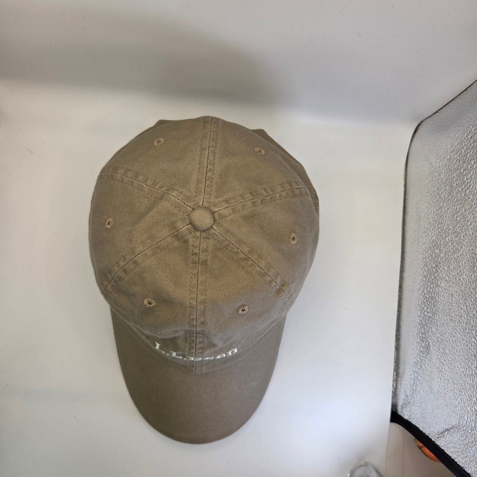 L.L. Bean Khaki LED Lighted Hat Hands-Free Cap Outdoor Fishing Hiking