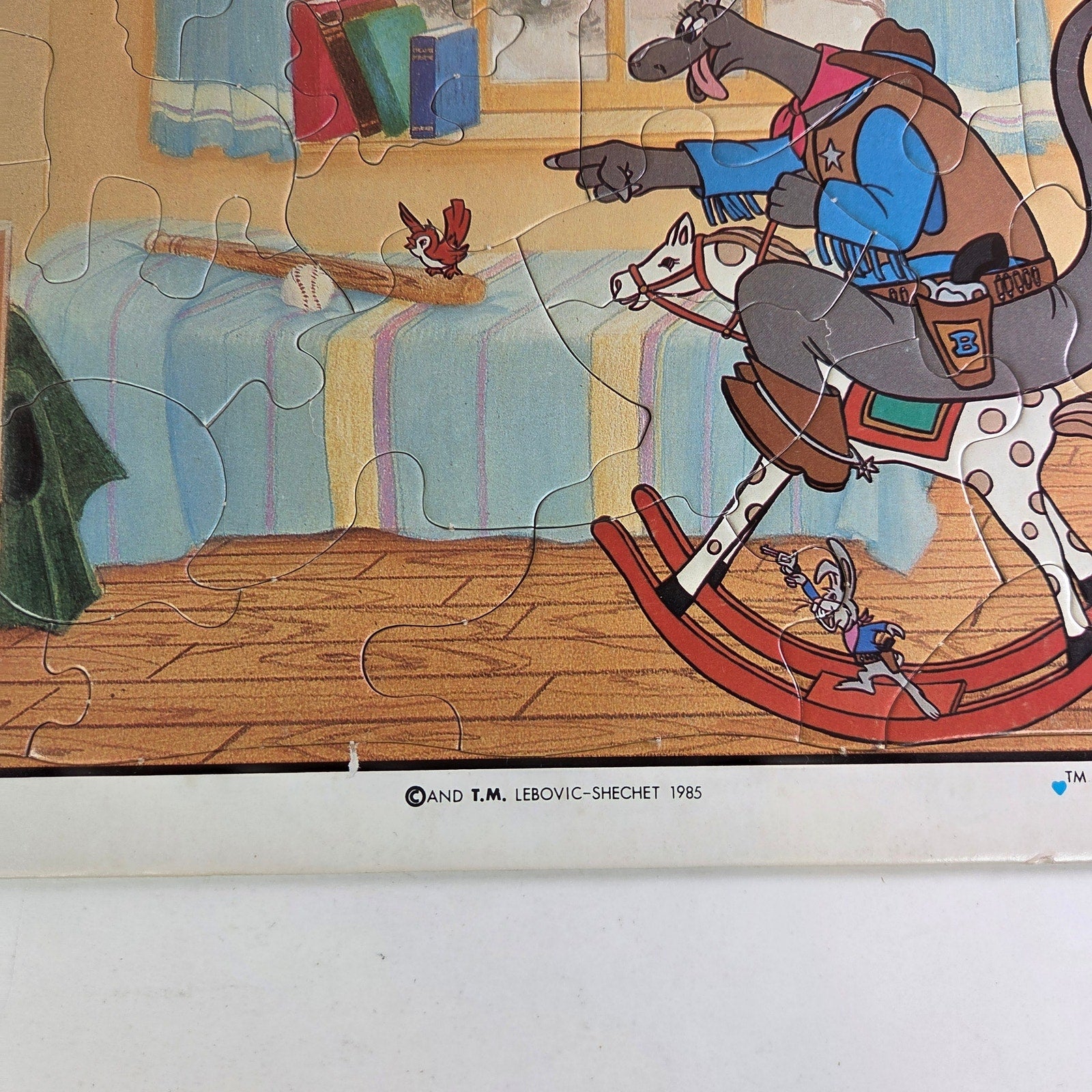 Vintage 1985 Bronto the Loveable Dinosaur Tray Puzzle No.112 Kids 15x12