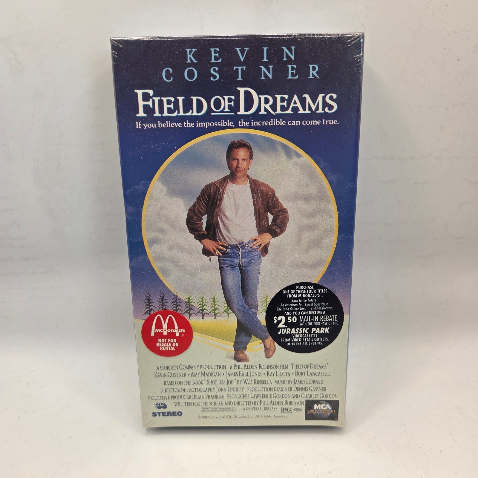 Field of Dreams VHS Sealed McDonalds Promo Edition Kevin Costner 1989 MCA