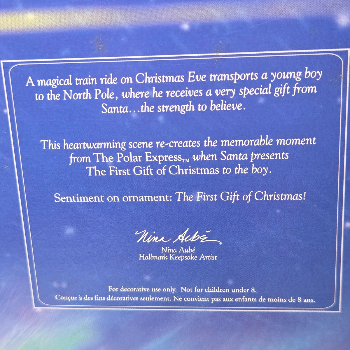 Hallmark Polar Express First Gift of Christmas Ornament 2004 NIB Santa Sleigh