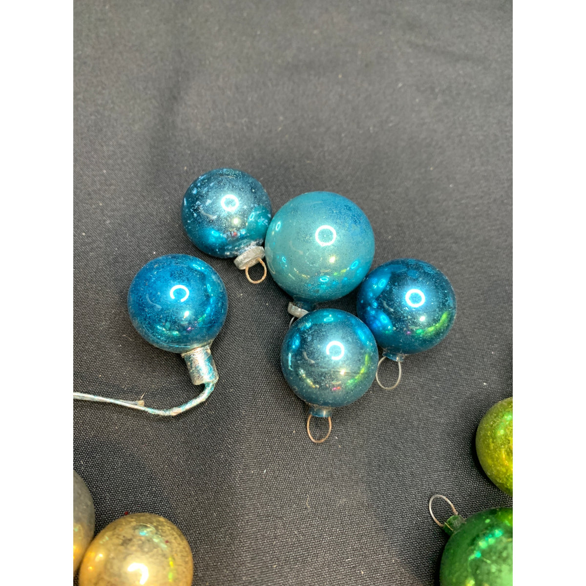 Vintage Mini Glass Christmas Ball Ornaments Mixed Lot 19 West Germany