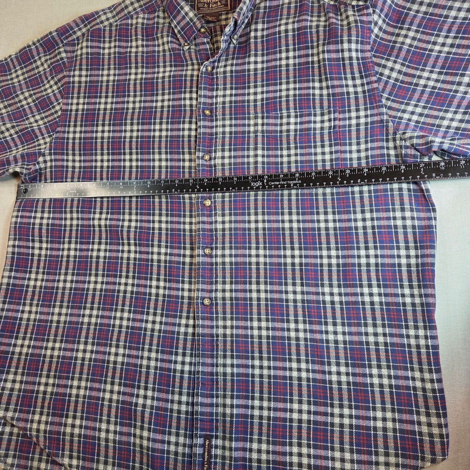 Vintage 90s Abercrombie & Fitch Flannel Shirt XL Hong Kong Outdoor Goods