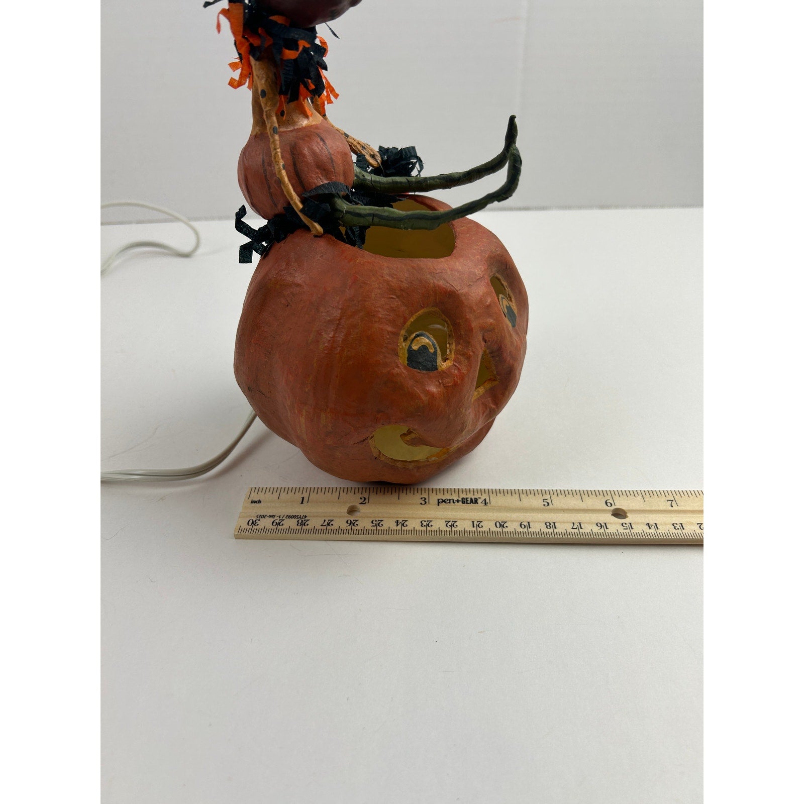 Bethany Lowe Halloween Light Jack-o-Lantern with Elfin Figure Virginia Betoine
